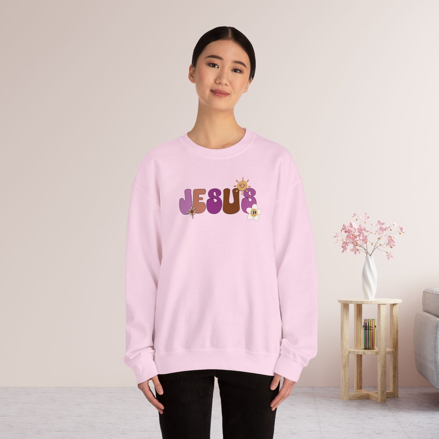 Purple Jesus is the Way John 14:6 Bible Verse Christian Sweatshirt