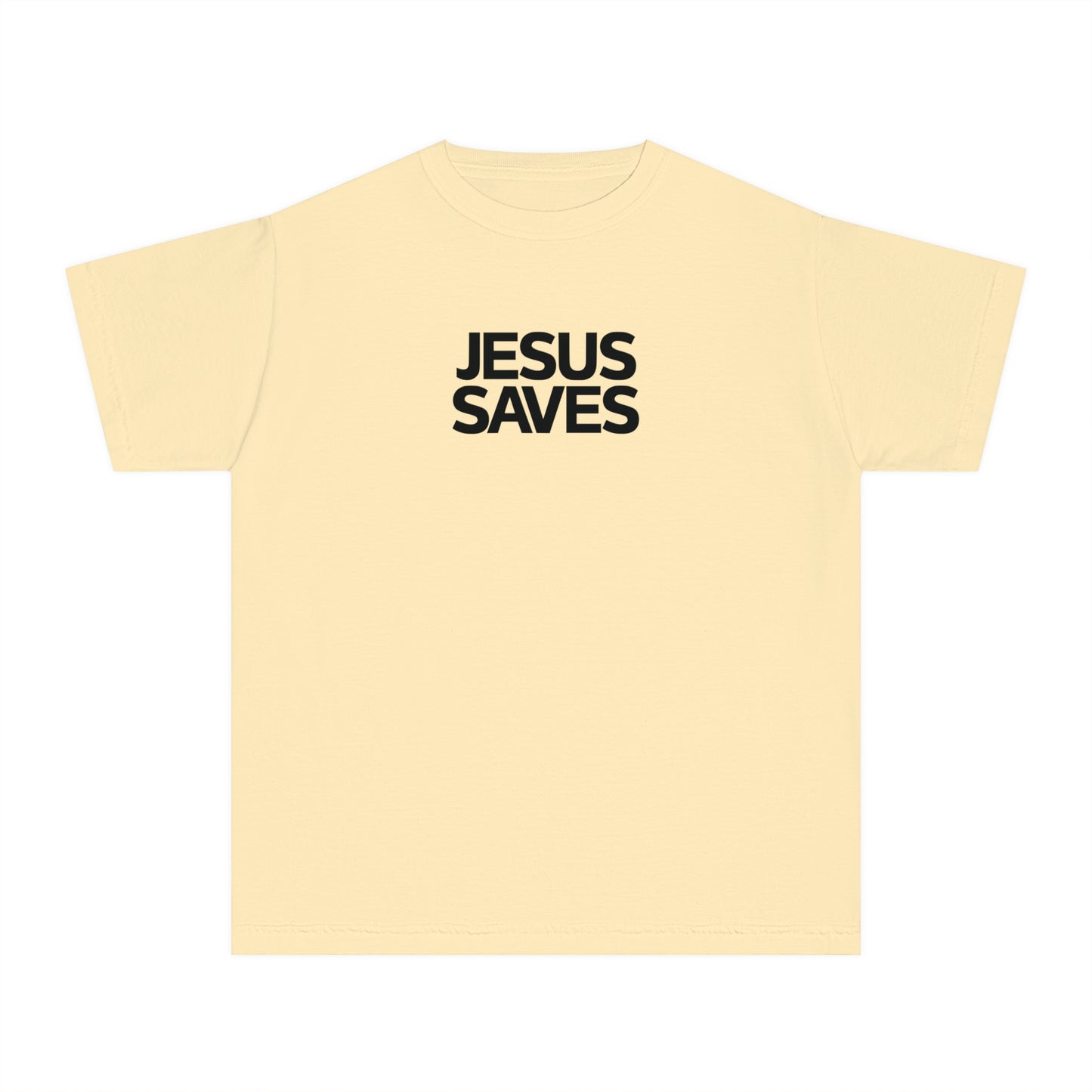 Jesus Saves Comfort Colors Youth Christian Tee