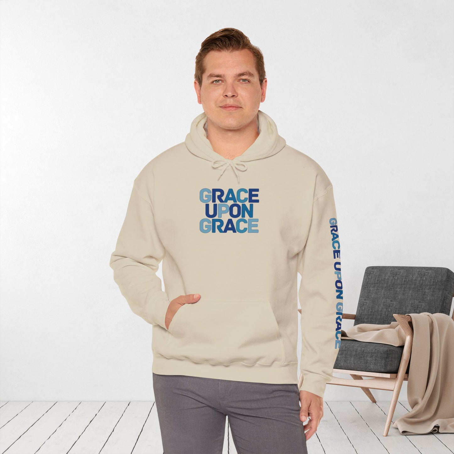 Grace Upon Grace Hoodie - John 1:16 Bible Verse Christian Hoodie