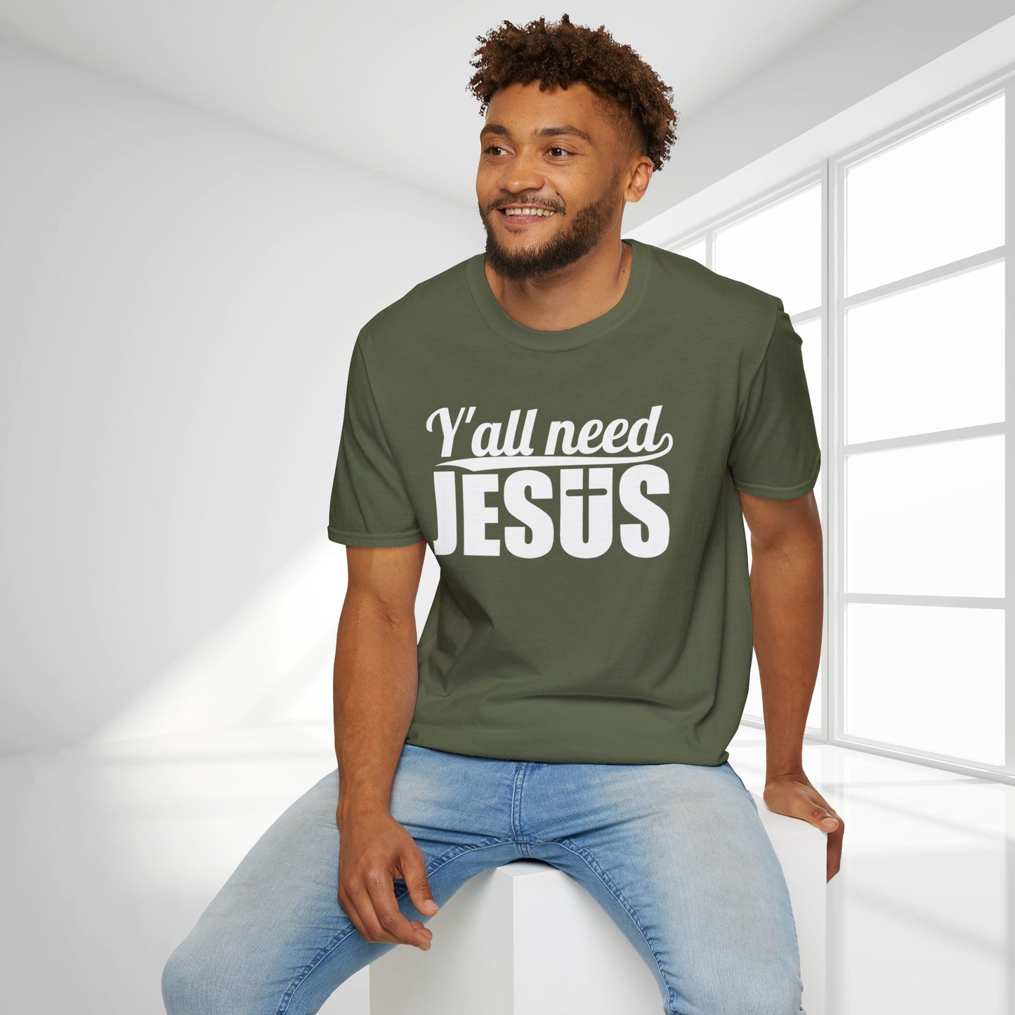 Y'all Need Jesus Softstyle T-shirt - Christian Shirt