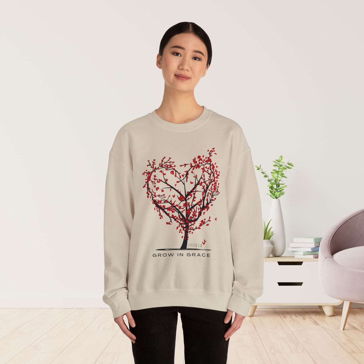 Grow in Grace Bible Verse Sweatshirt