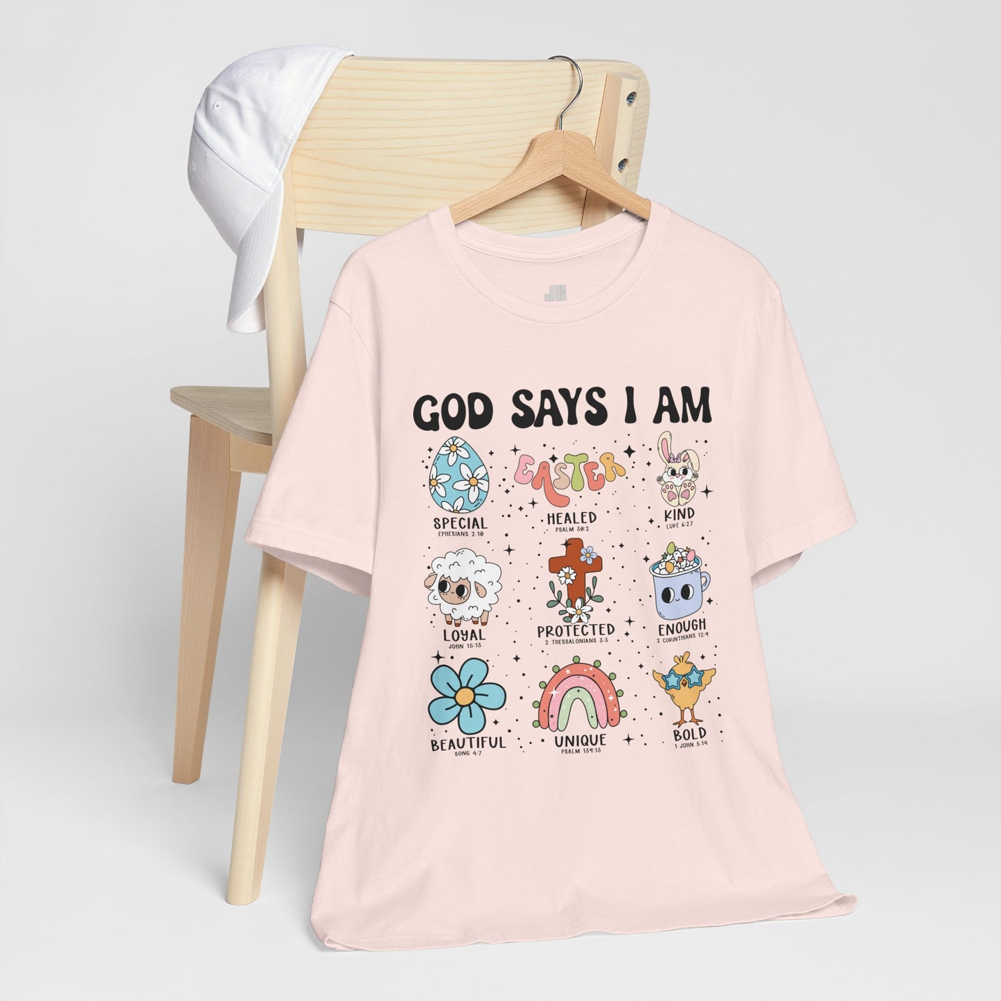 God Says I Am... Soft Cotton Tee - Christian Easter Tee