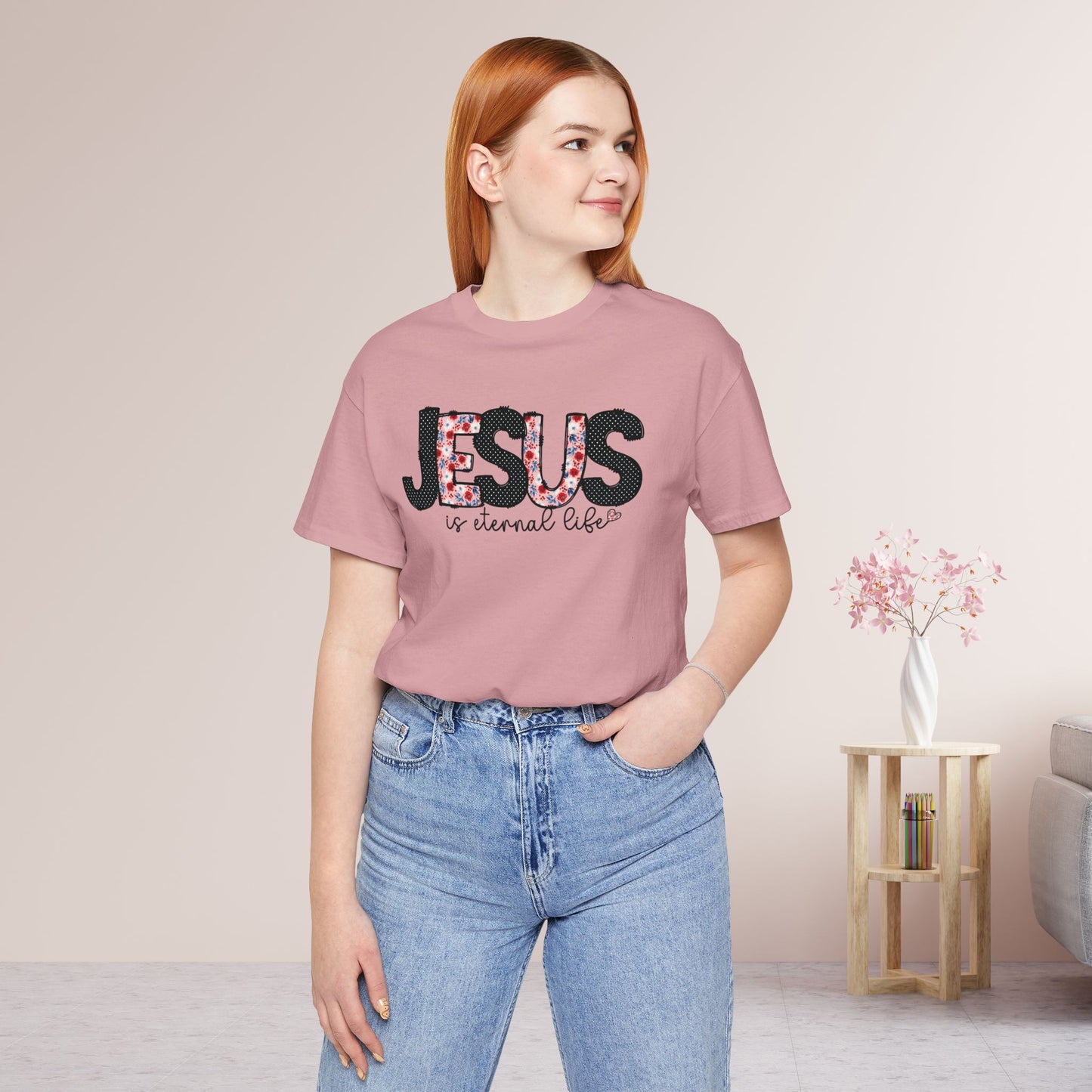 Jesus is Eternal Life Soft Cotton Tee - Christian Shirt