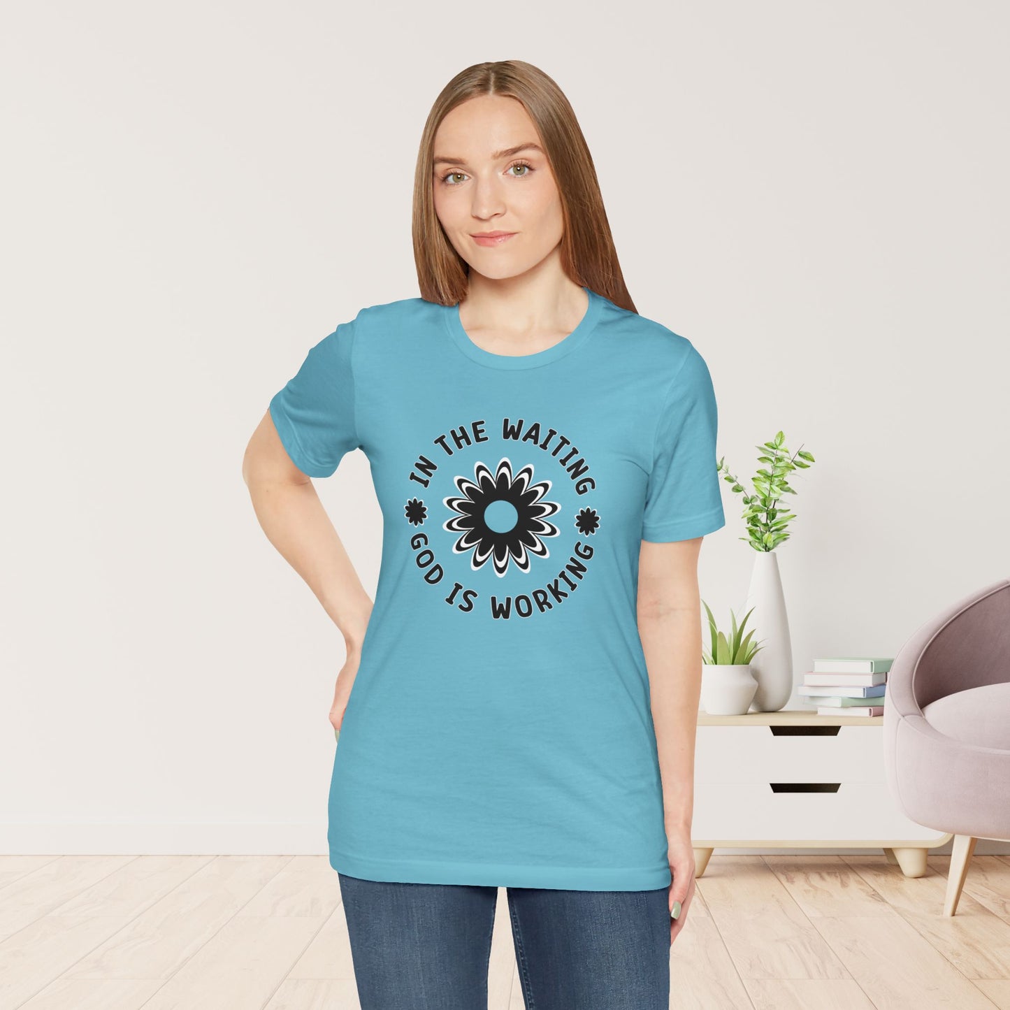 In the Waiting God is Working Soft Cotton Tee - Christian Shirt