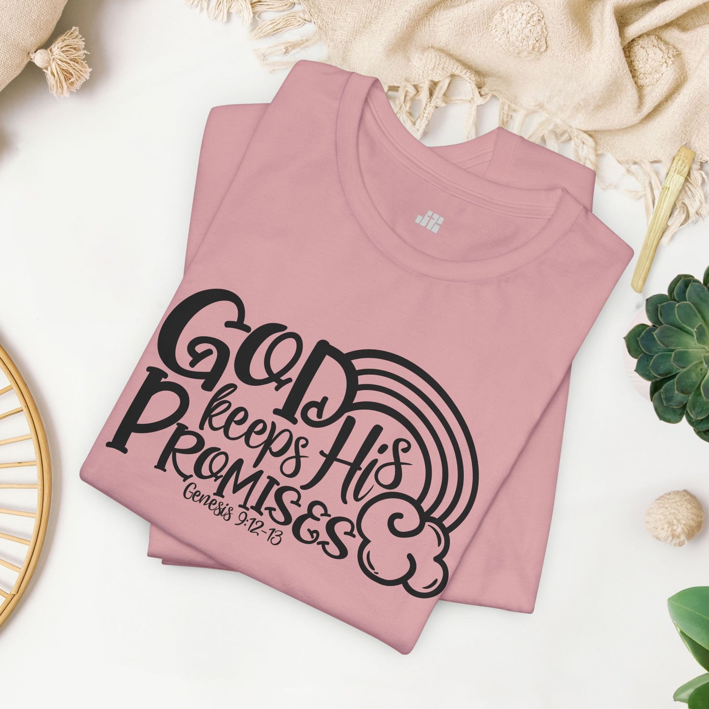 God Keeps His Promises Soft Cotton Tee - Bible Verse Christian Tee