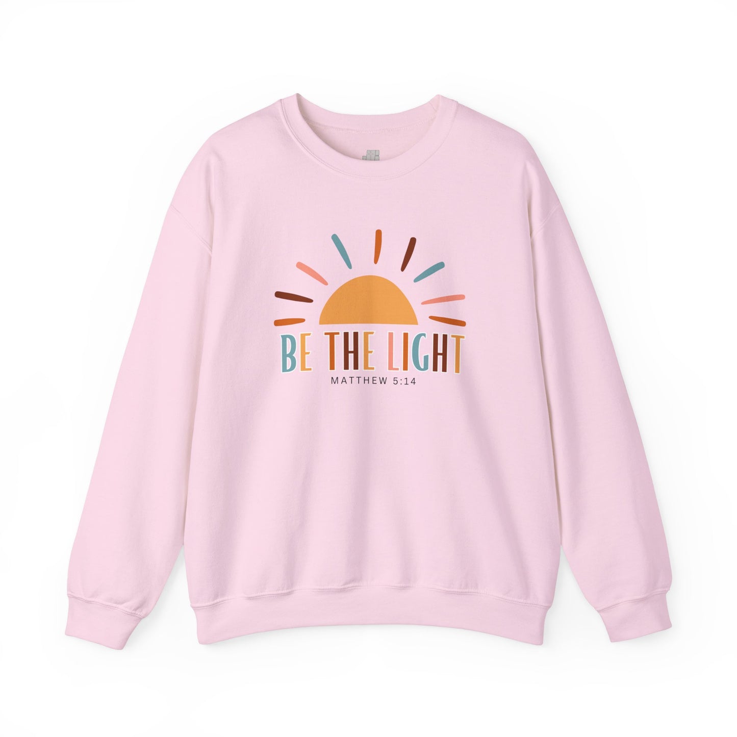 Be the Light Matthew 5:14 Bible Verse Crewneck Sweatshirt for Christians