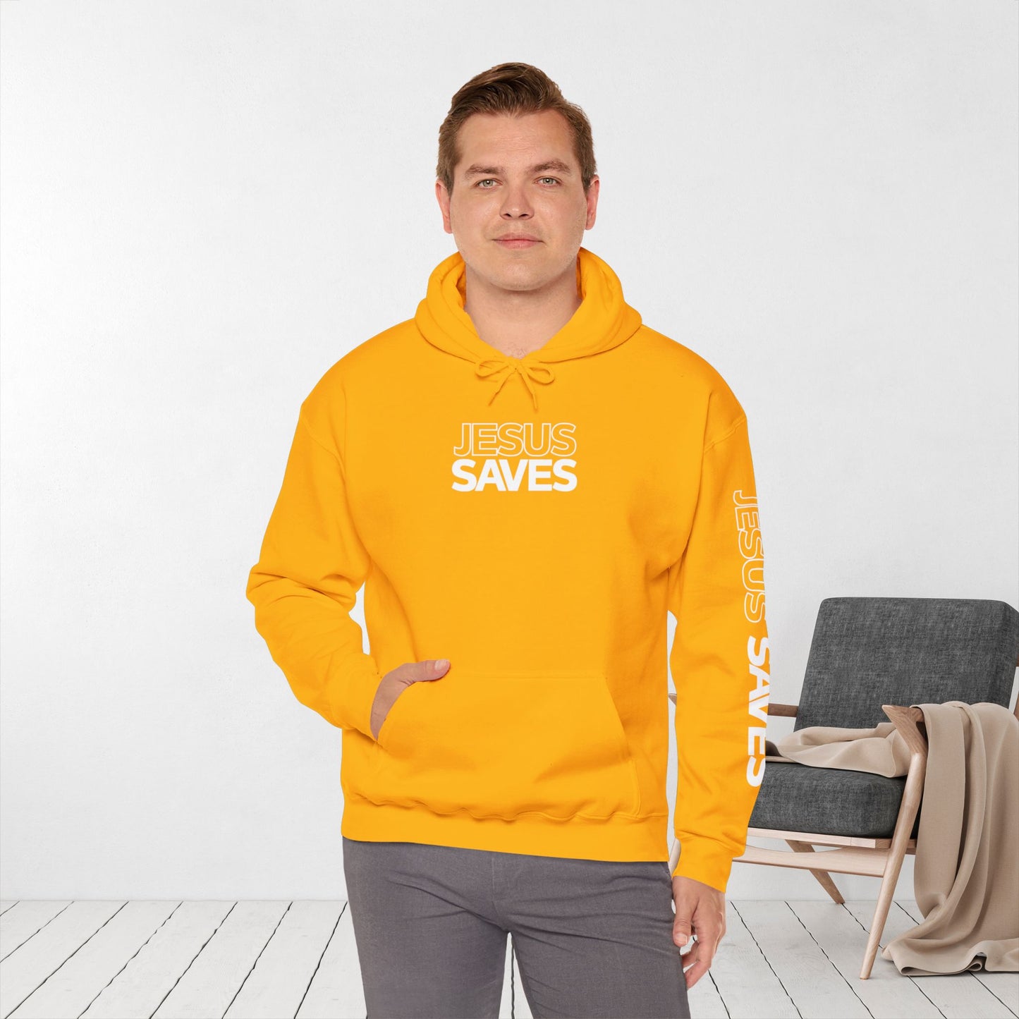 Jesus Saves Hoodie - Acts 4:12 Bible Verse Christian Hoodie