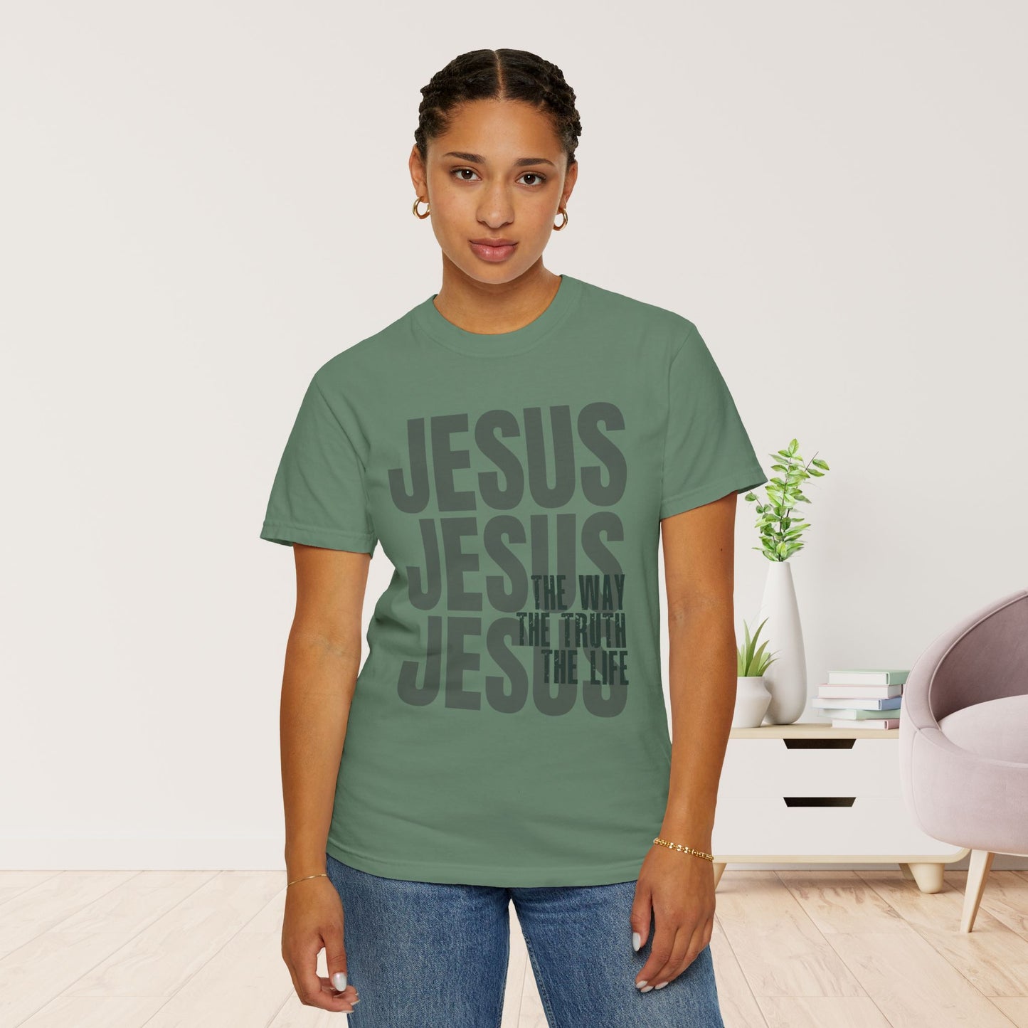 Comfort Colors Jesus Shirt - Bible Verse Shirt John 14:6