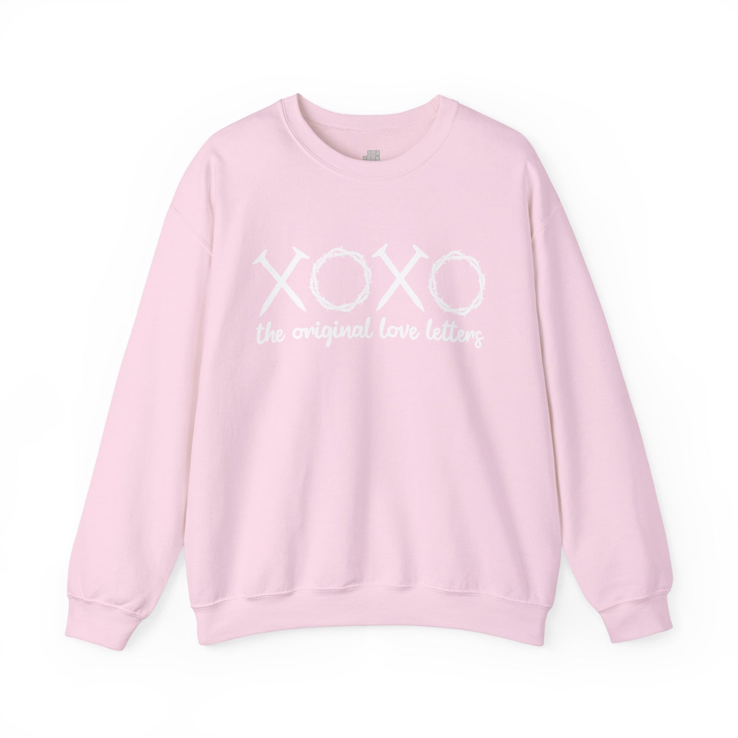 XOXO The Original Love Letters Bible Verse Romans 5:8 Sweatshirt