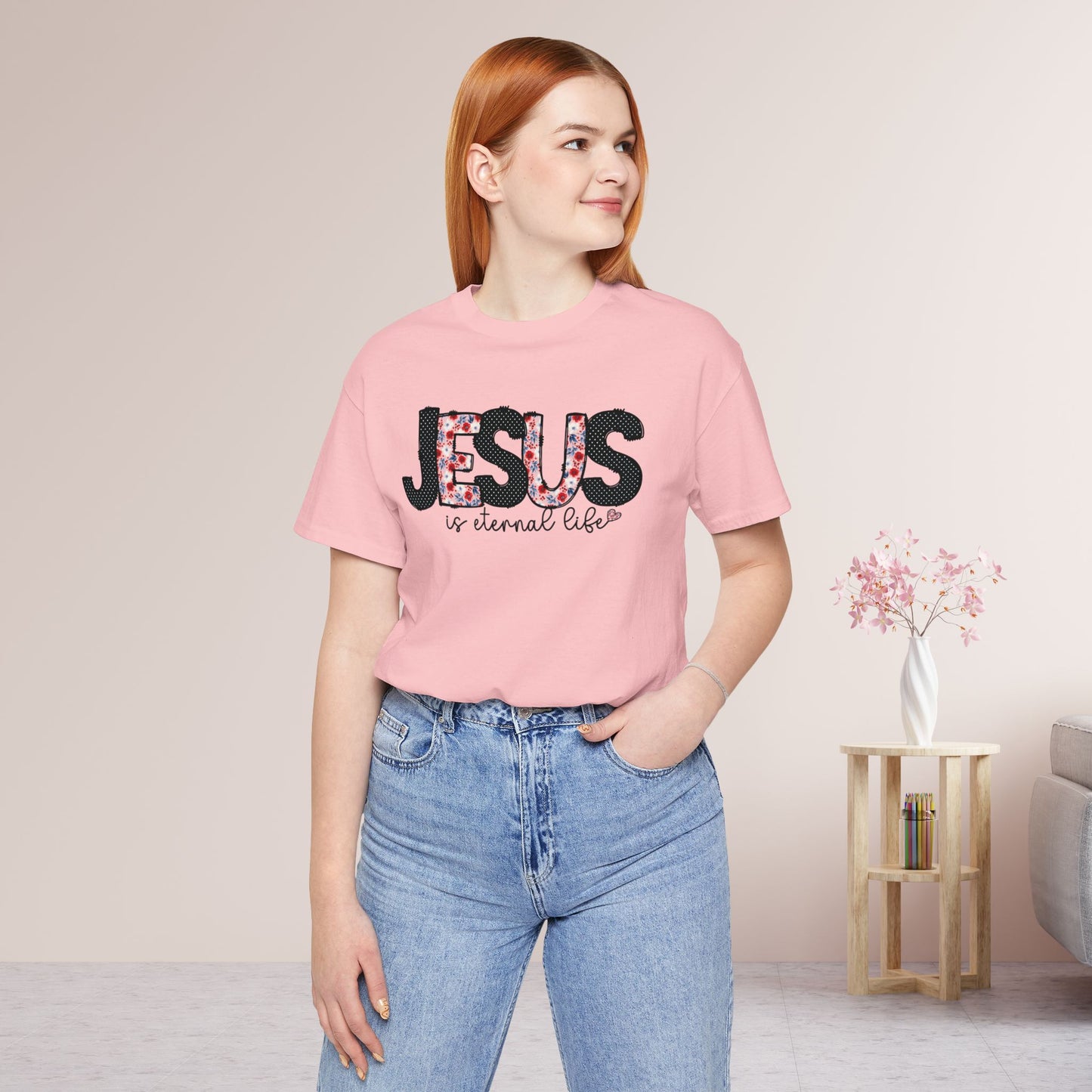 Jesus is Eternal Life Soft Cotton Tee - Christian Shirt