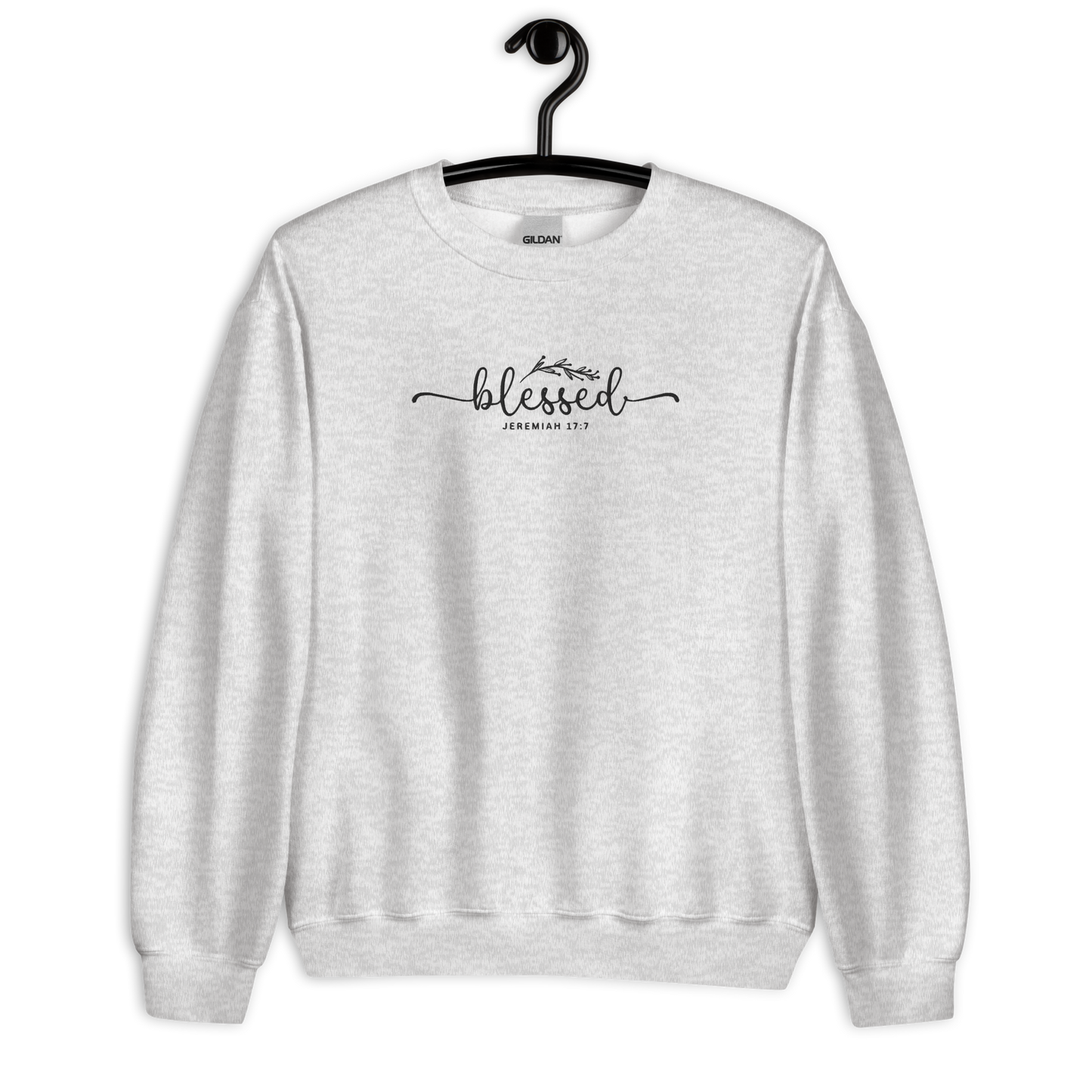 Blessed Jeremiah 17:7 Embroidered Women's Sweatshirt