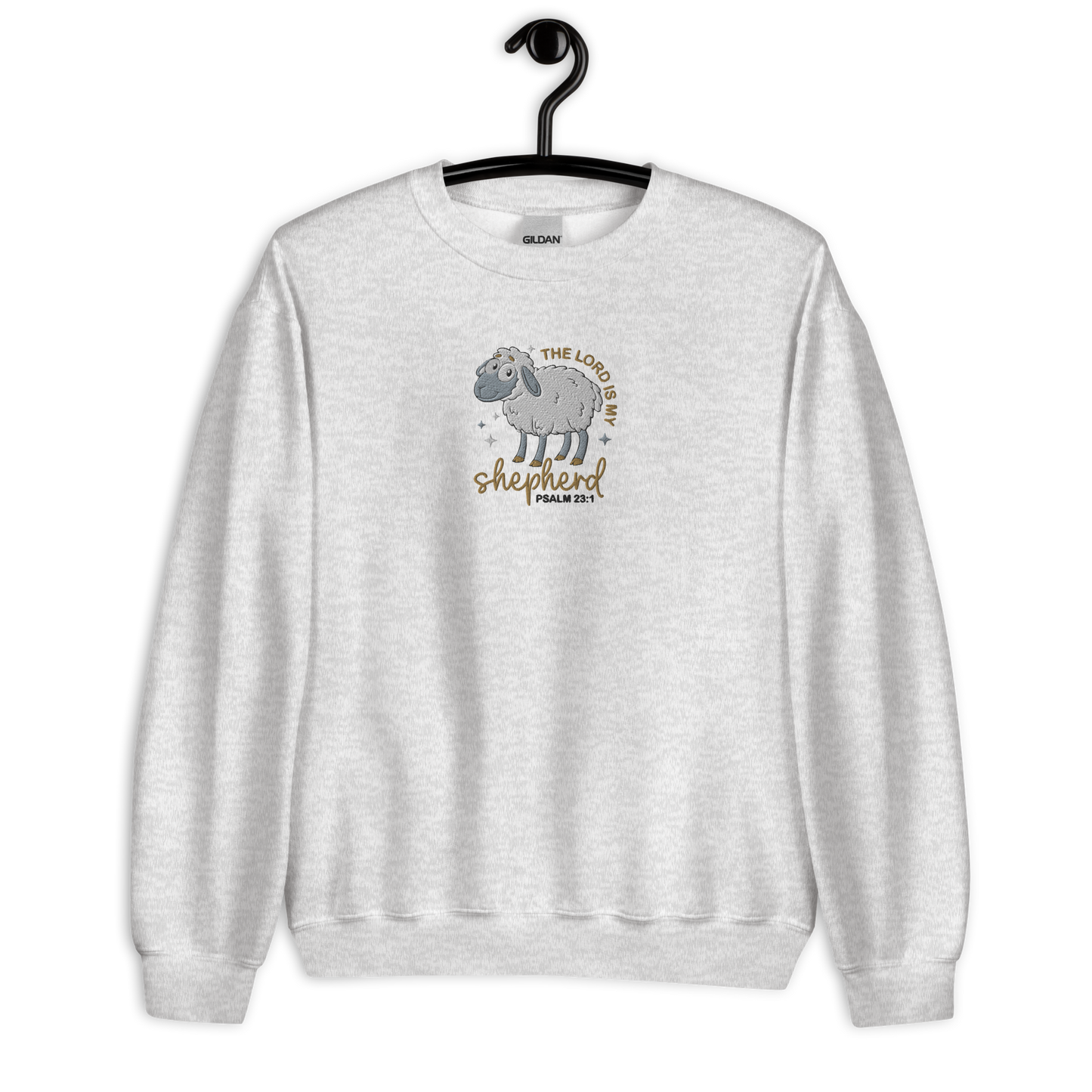 The Lord is My Shepherd Embroidered Sweatshirt - Psalm 23:1