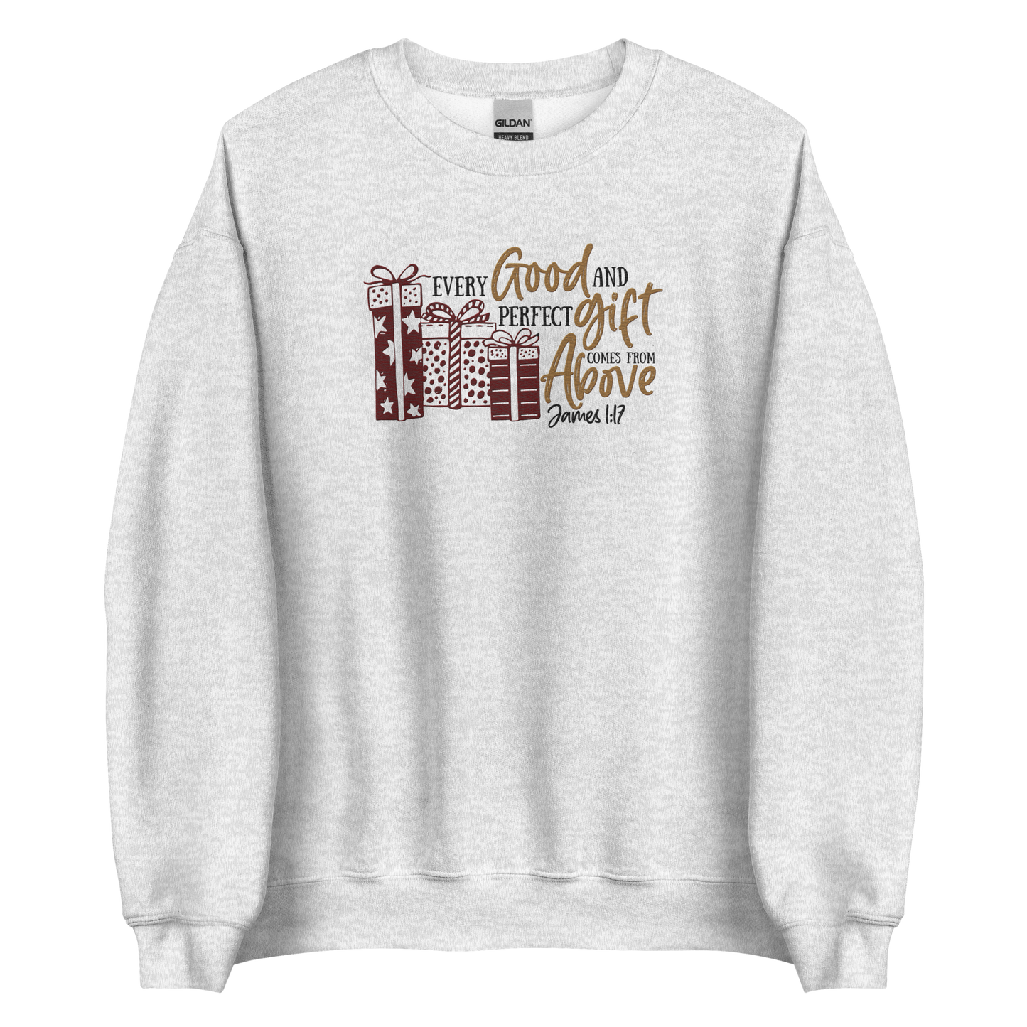 Every Good and Perfect Gift Comes From Above Embroidered Sweatshirt