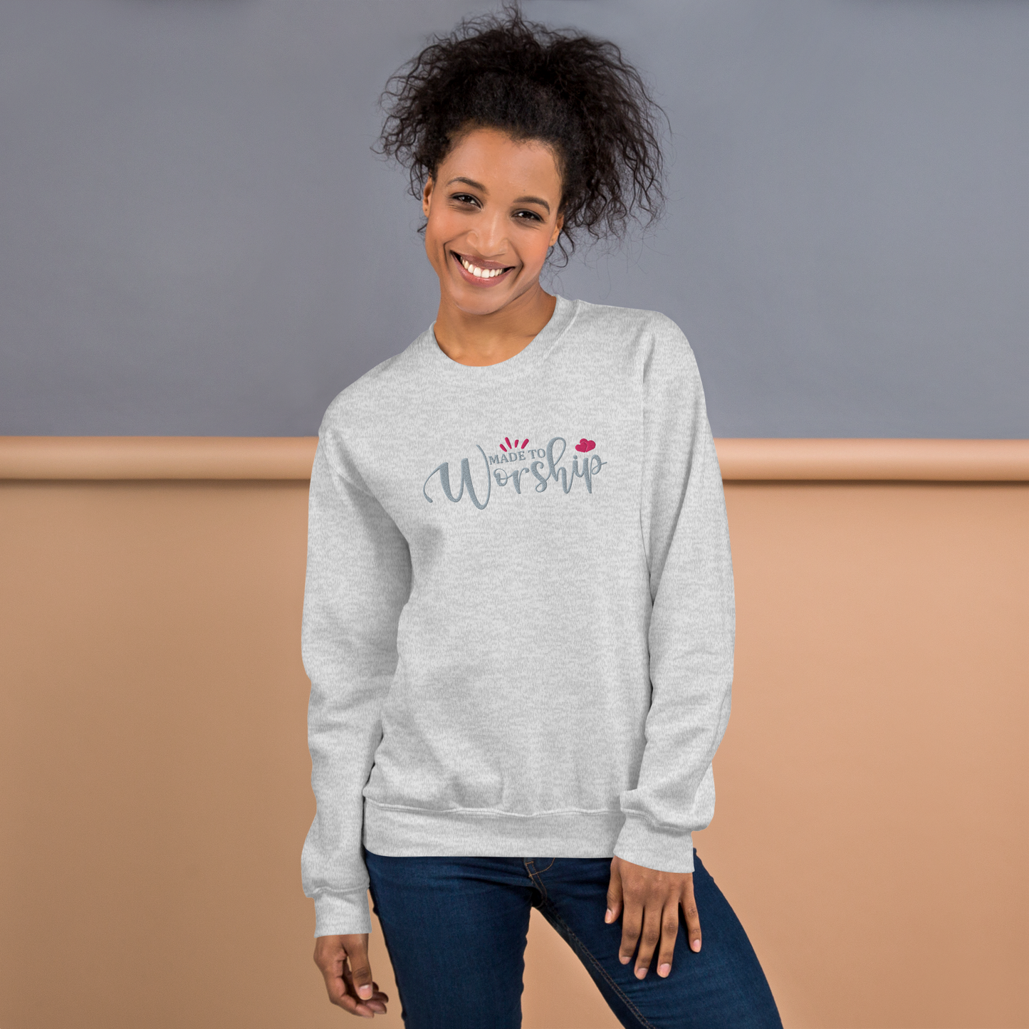 Made to Worship Embroidered Sweatshirt