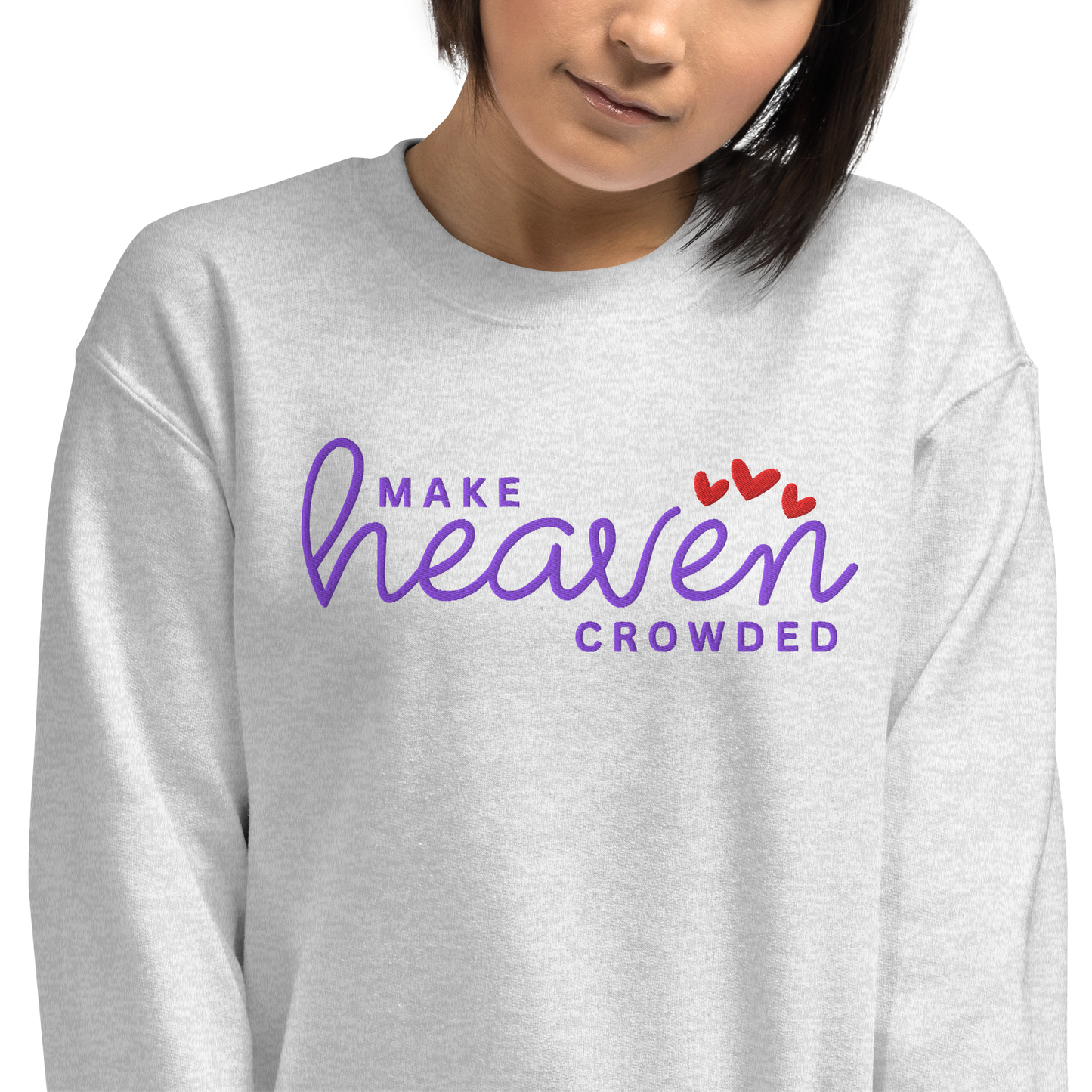 Make Heaven Crowded Embroidered Sweatshirt