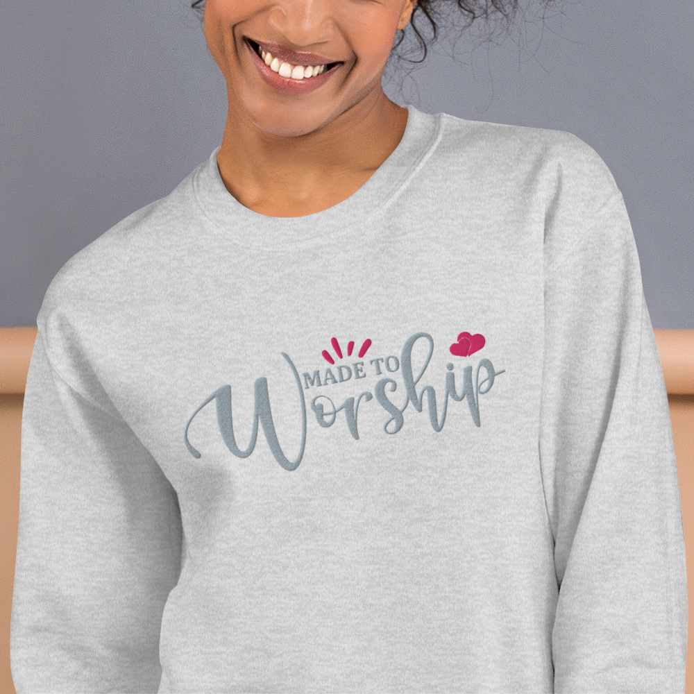 Made to Worship Embroidered Sweatshirt