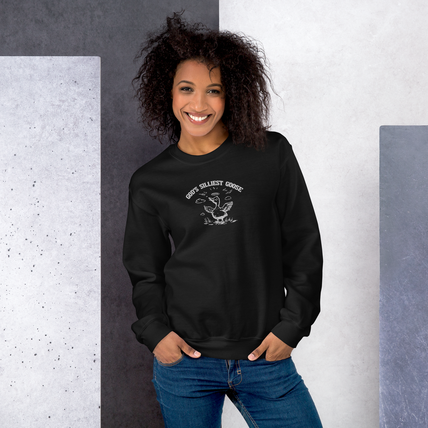 God's Silliest Goose Embroidered Sweatshirt