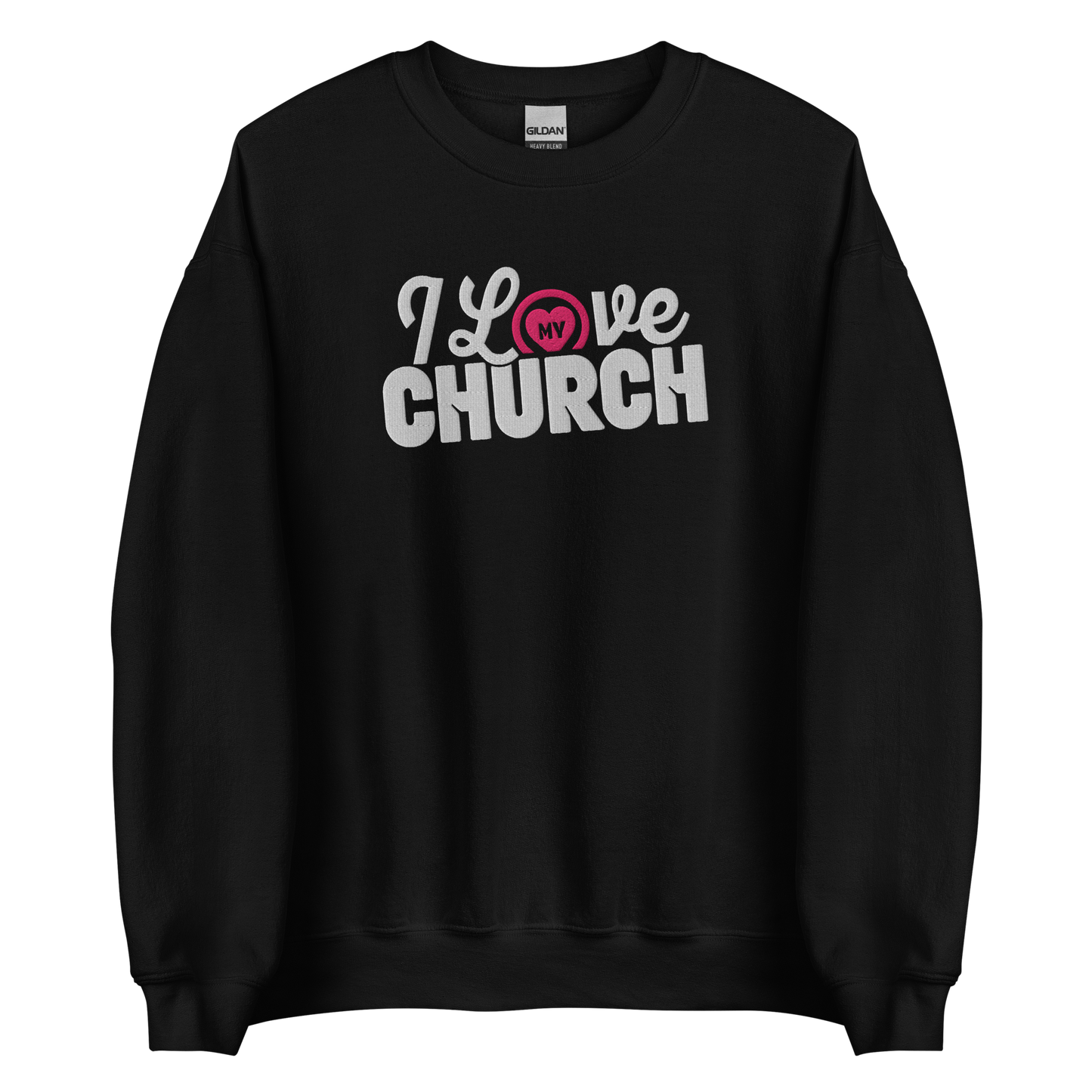 I Love My Church Embroidered Women's Sweatshirt