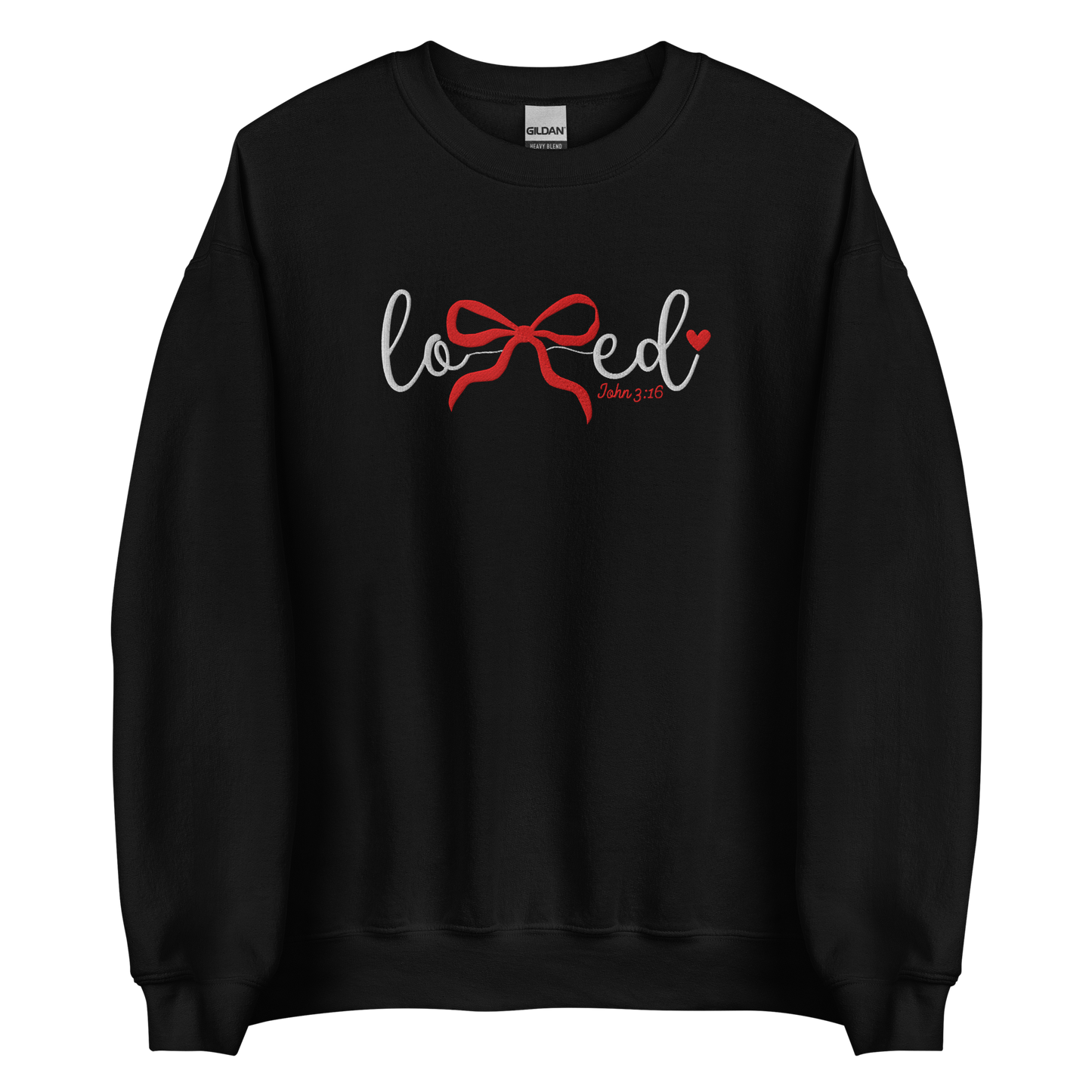 Loved - John 3:16 Embroidered Sweatshirt