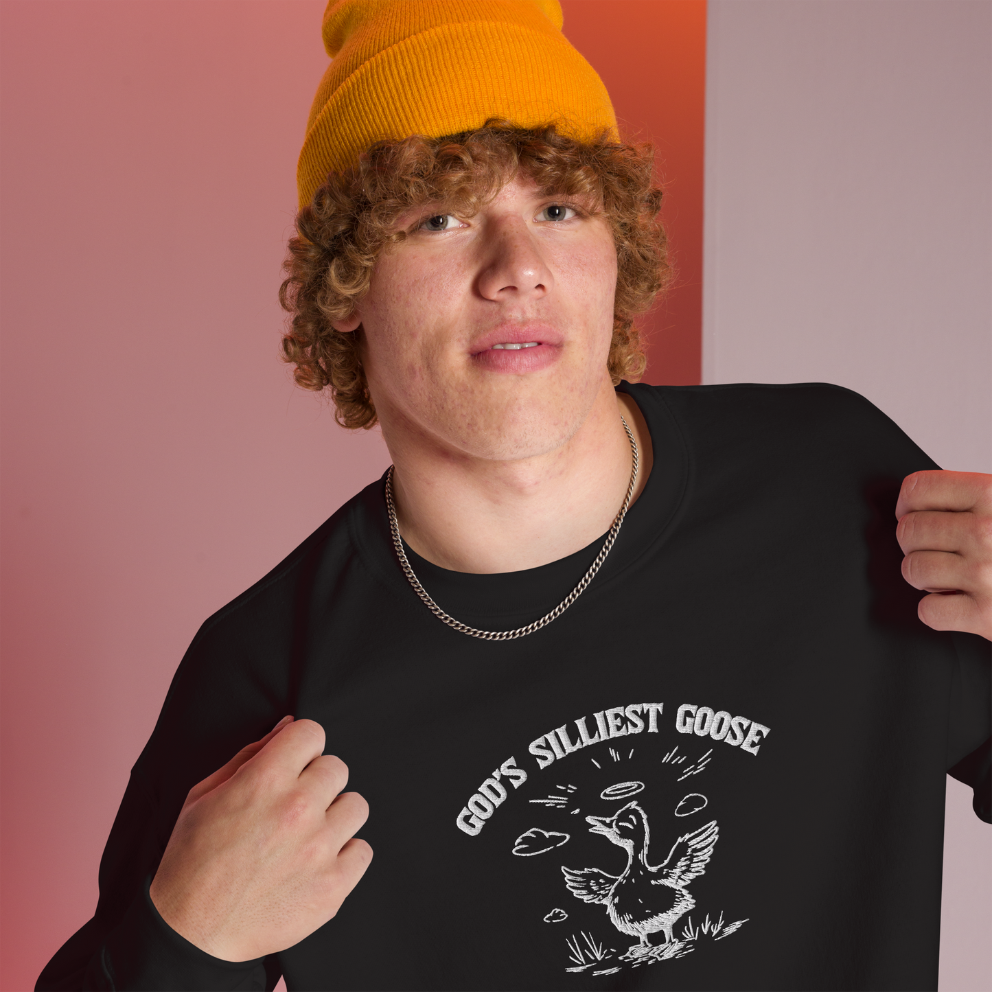 God's Silliest Goose Embroidered Sweatshirt