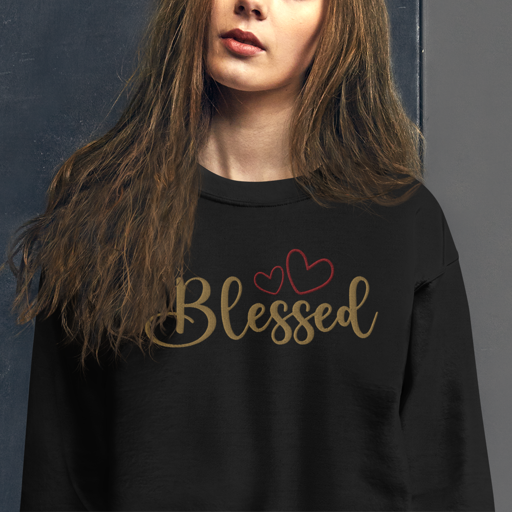 Blessed Embroidered Sweatshirt