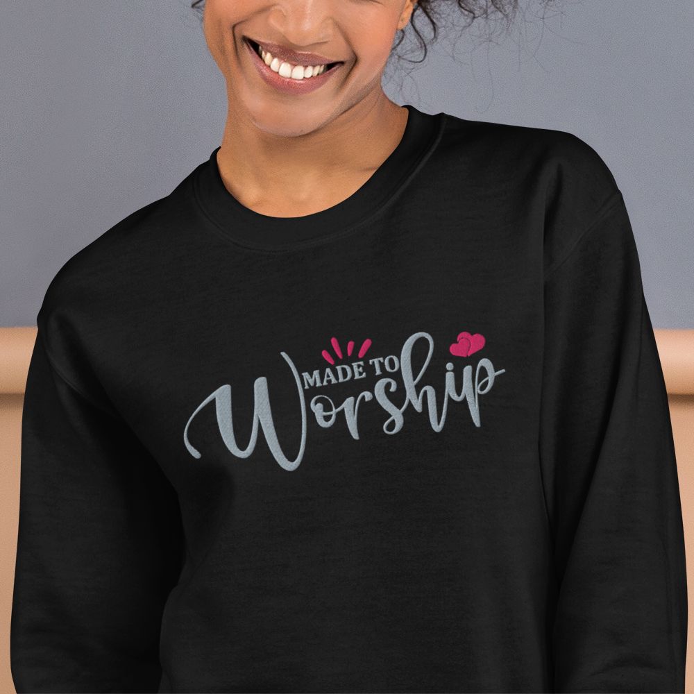 Made to Worship Embroidered Sweatshirt