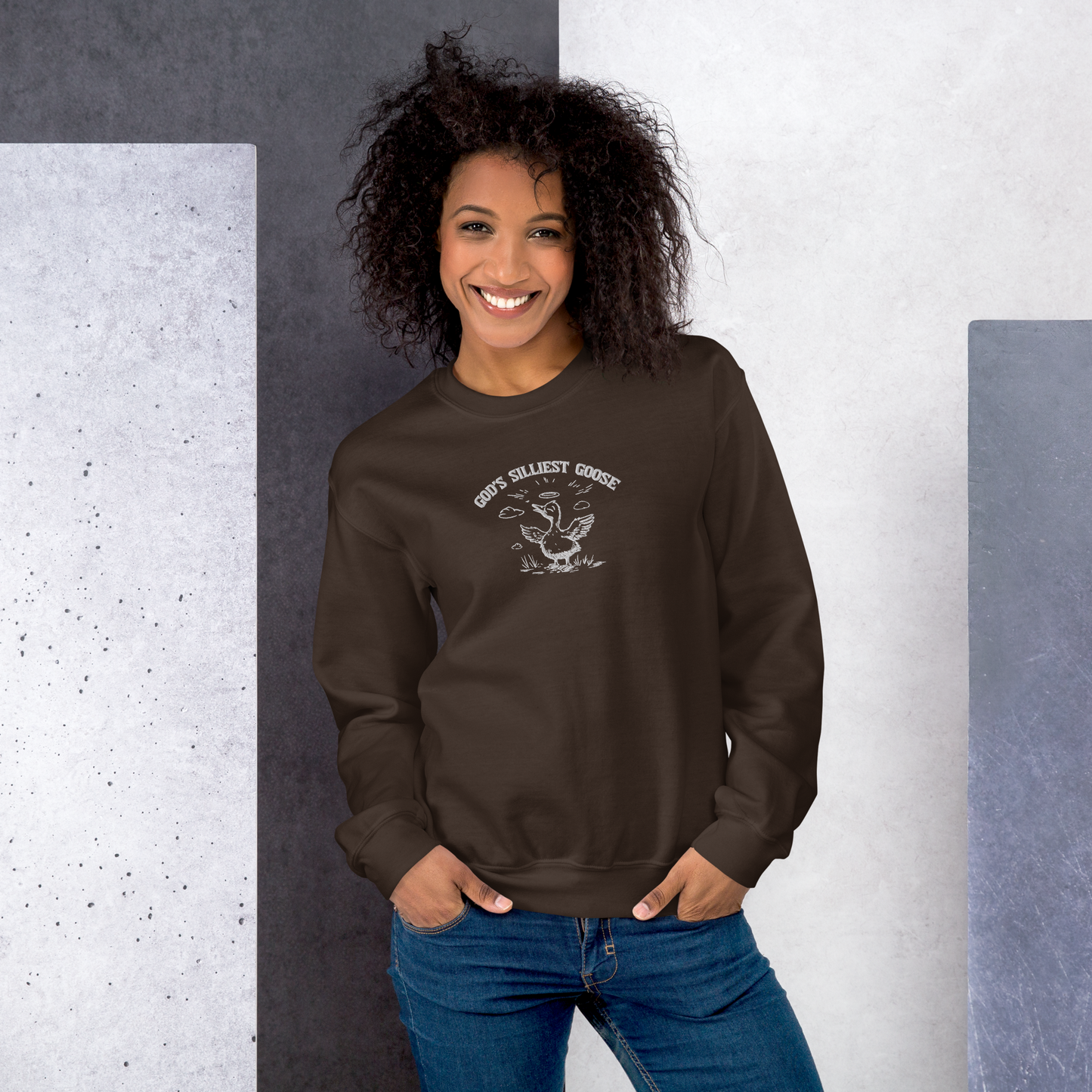 God's Silliest Goose Embroidered Sweatshirt