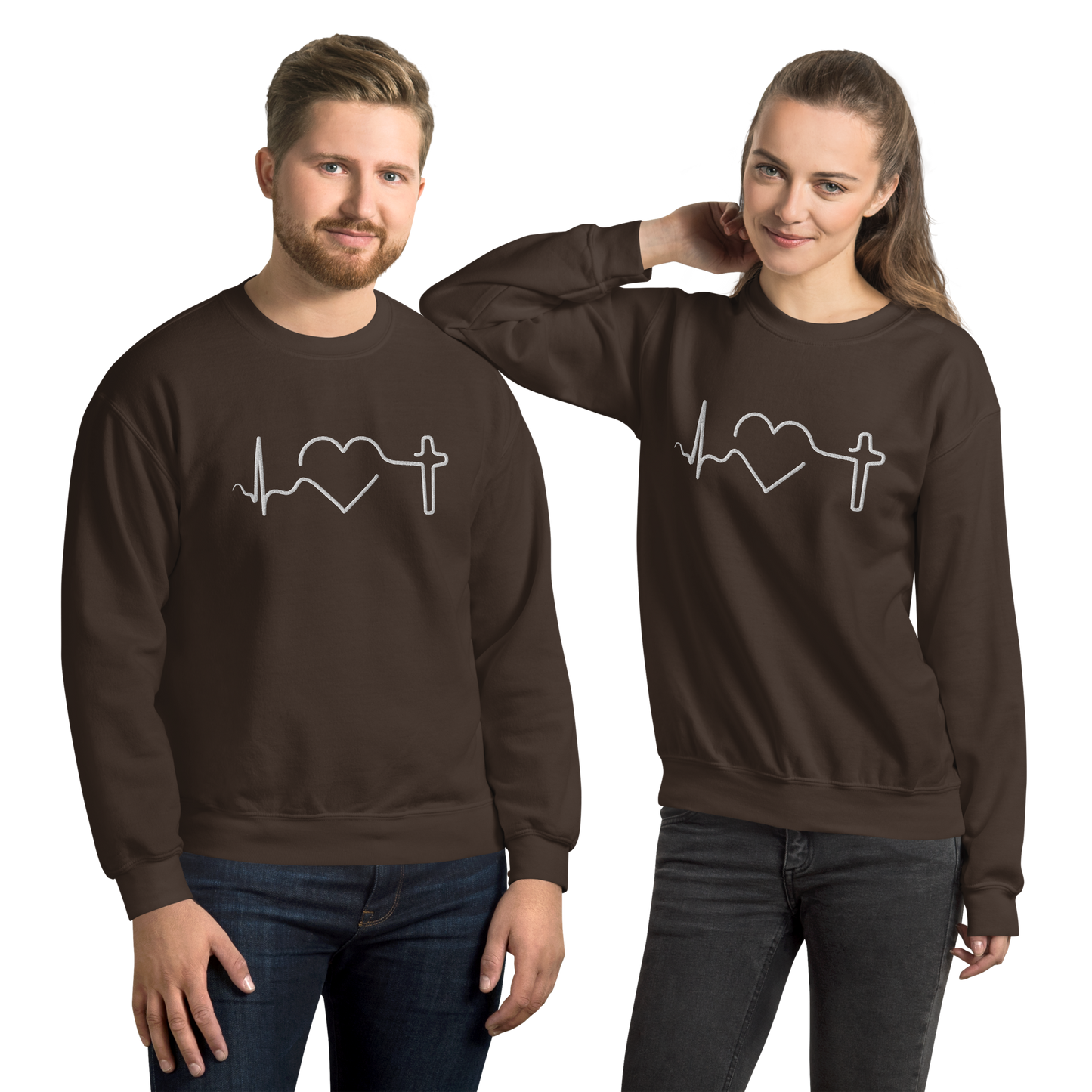 Heartbeat of Faith Embroidered Sweatshirt