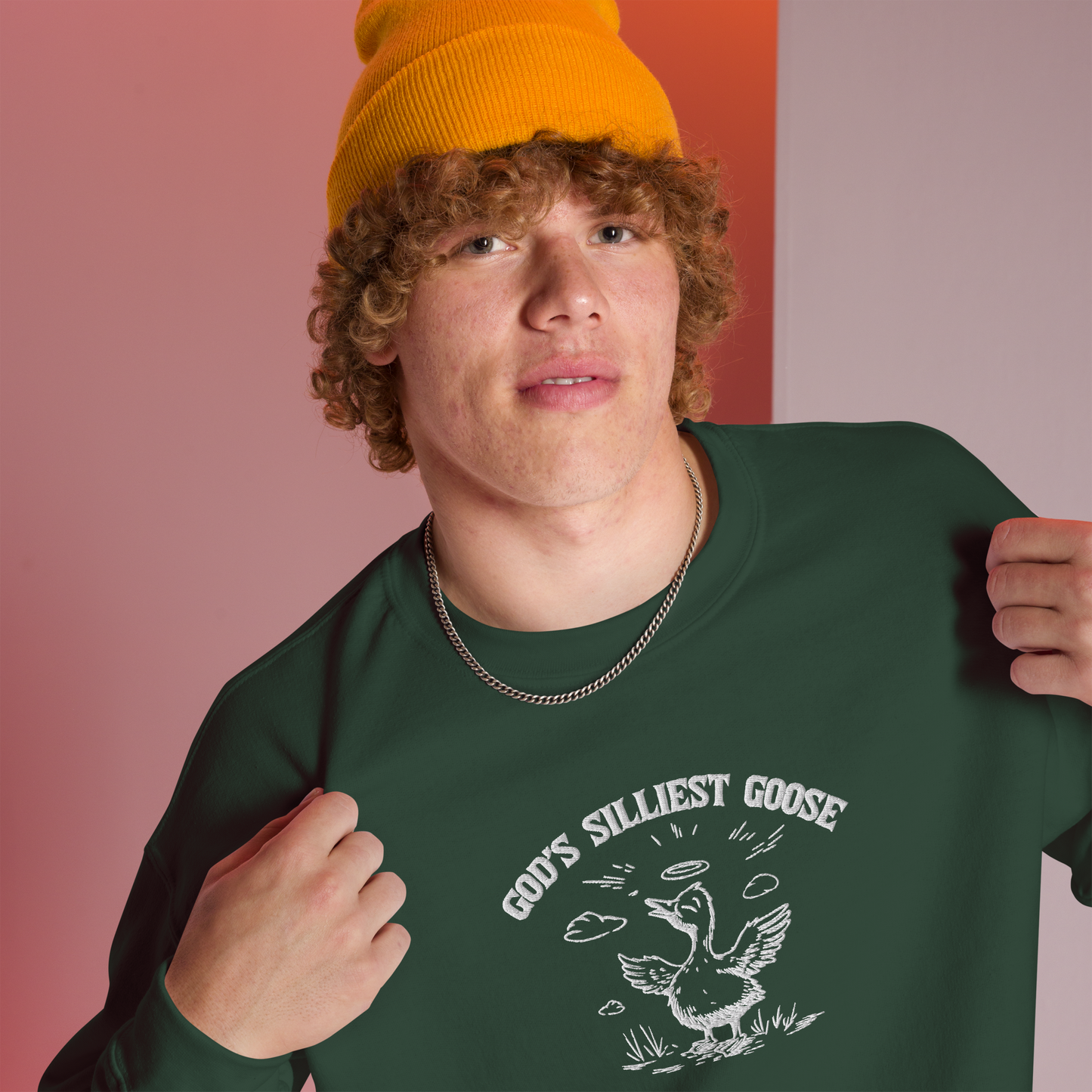 God's Silliest Goose Embroidered Sweatshirt