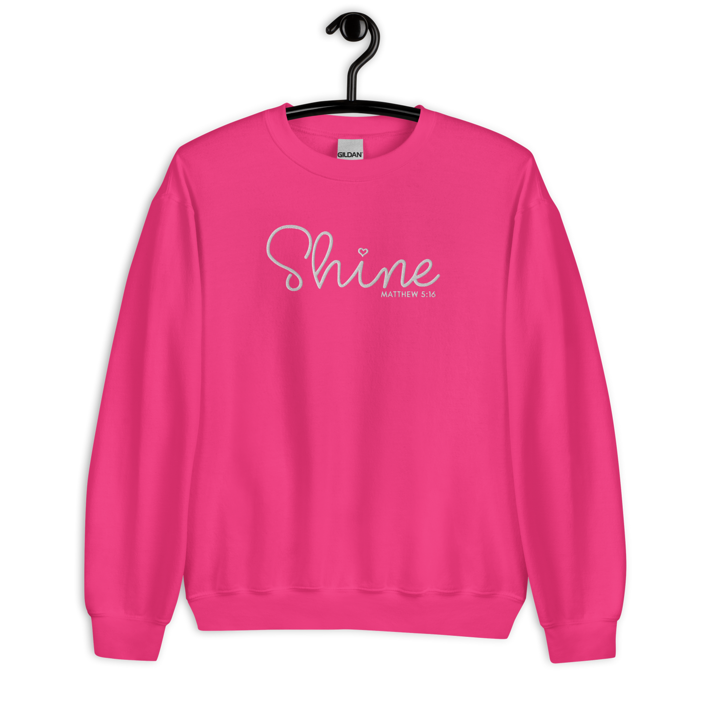 Shine Matthew 5:16 Embroidered Sweatshirt