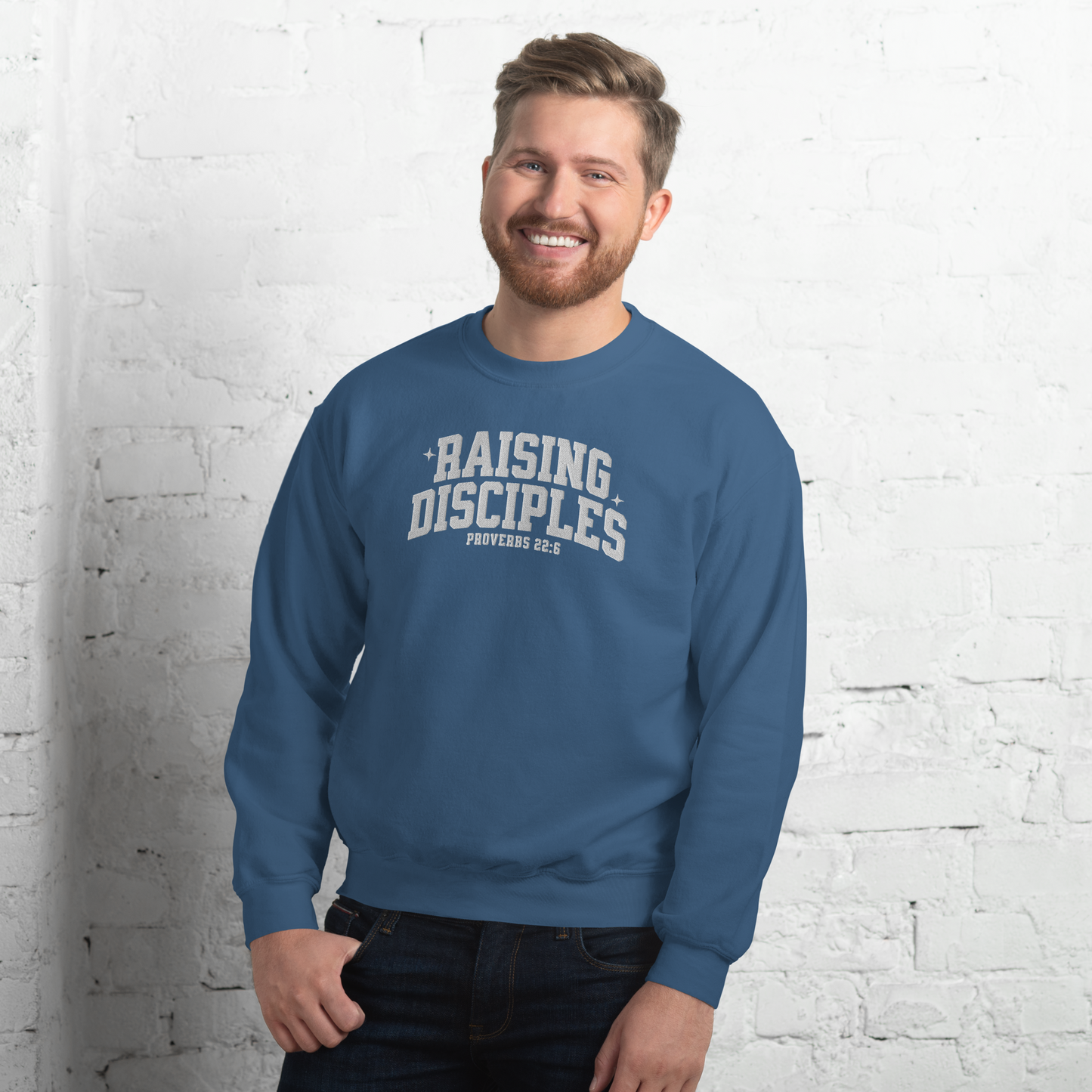 Raising Disciples Proverbs 22:6 Embroidered Sweatshirt