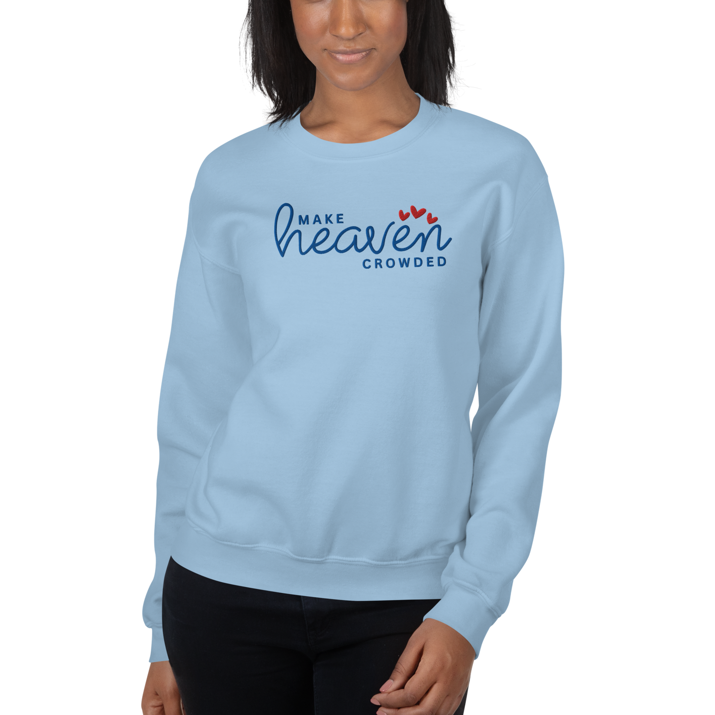 Make Heaven Crowded Embroidered Sweatshirt