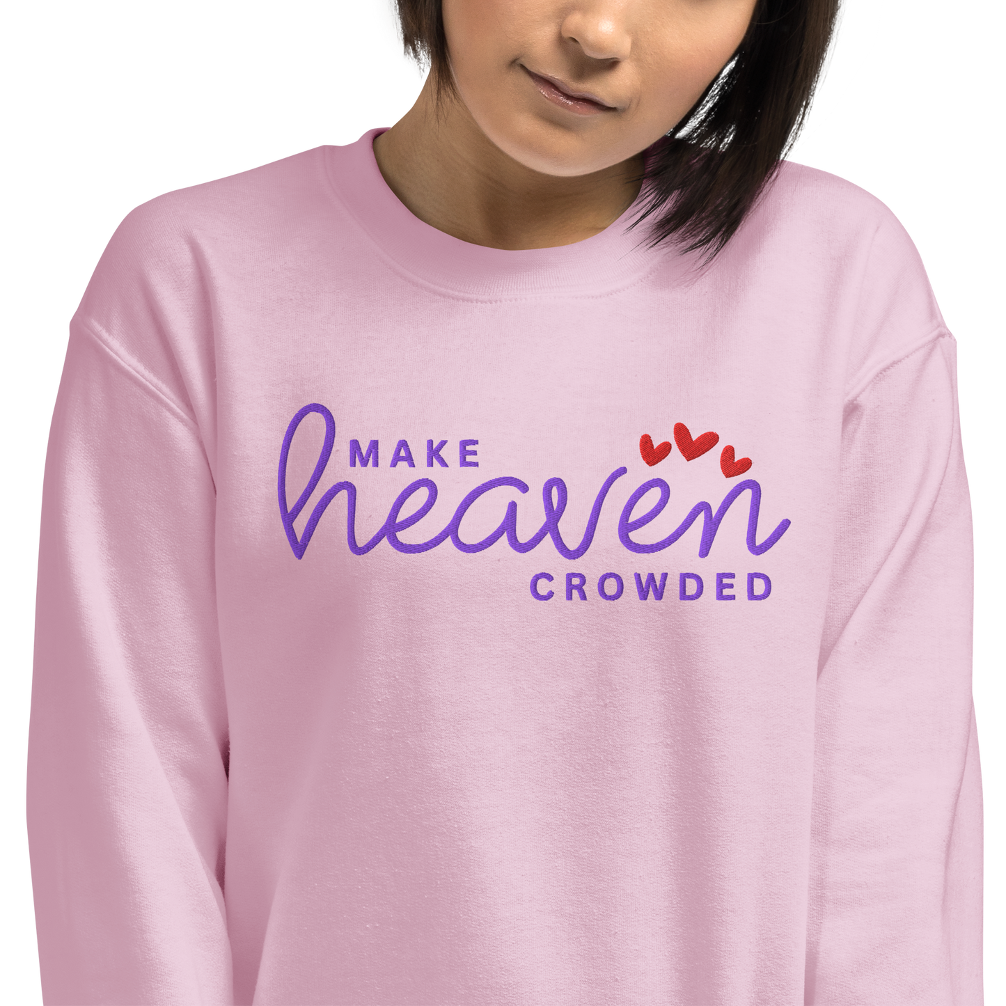 Make Heaven Crowded Embroidered Sweatshirt