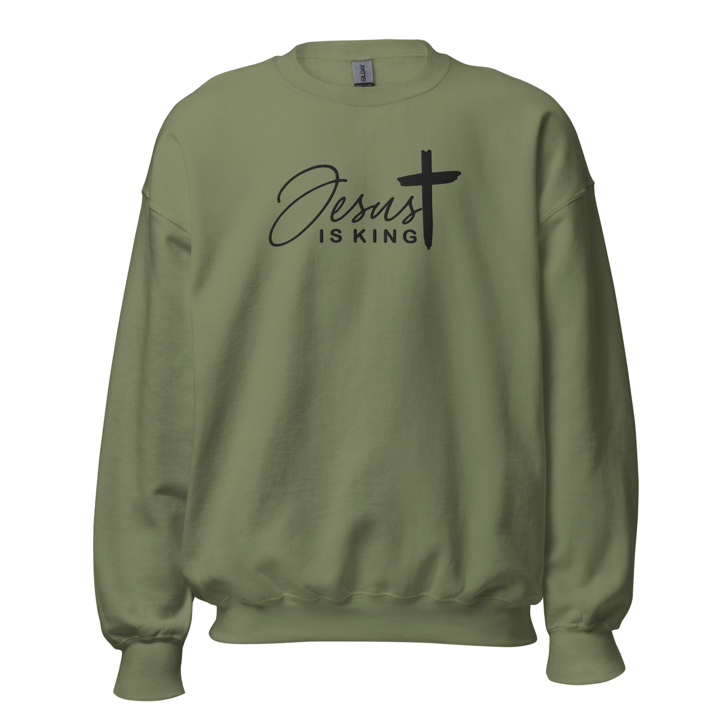 Jesus is King Embroidered Sweatshirt