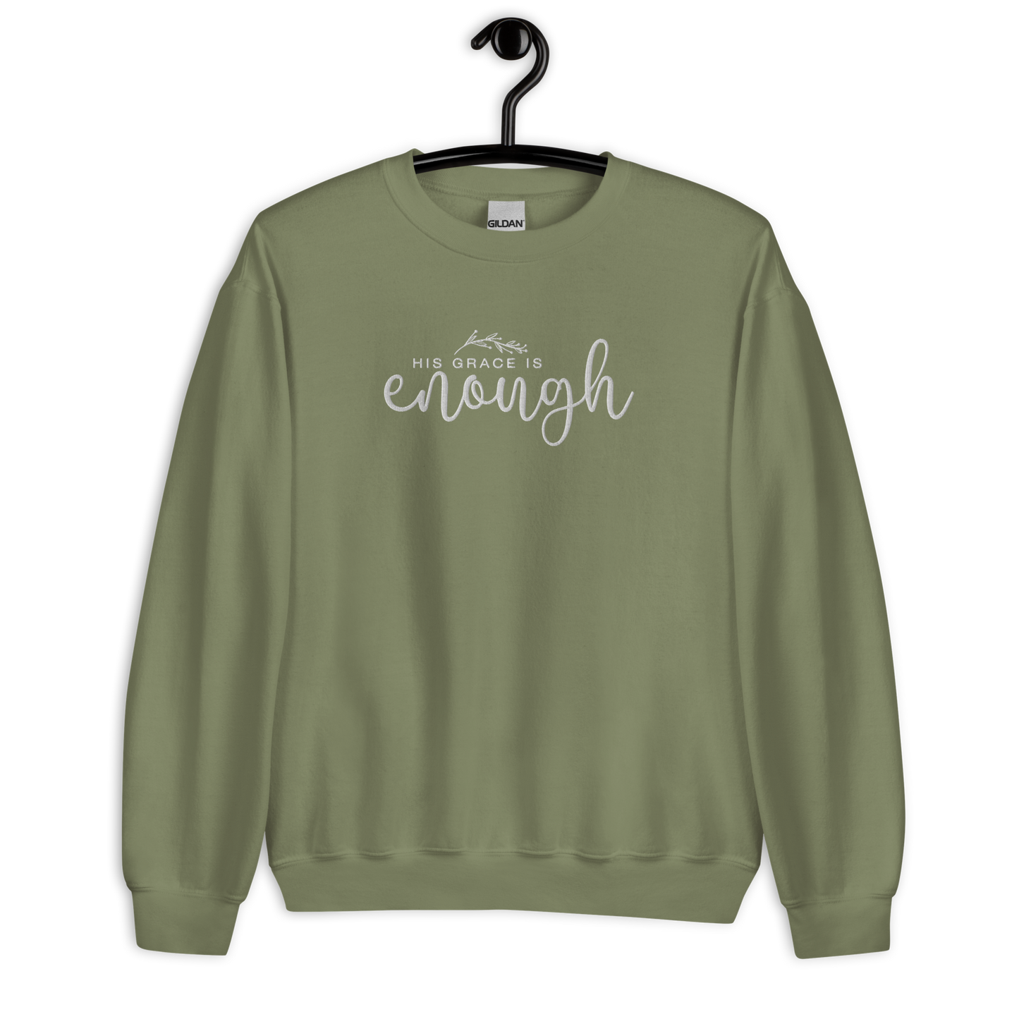 His Grace is Enough Embroidered Women's Sweatshirt