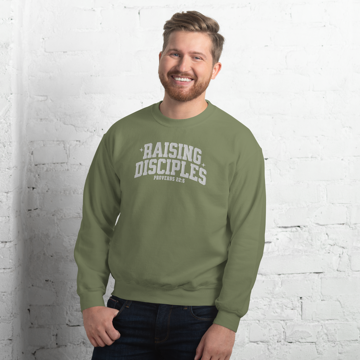 Raising Disciples Proverbs 22:6 Embroidered Sweatshirt