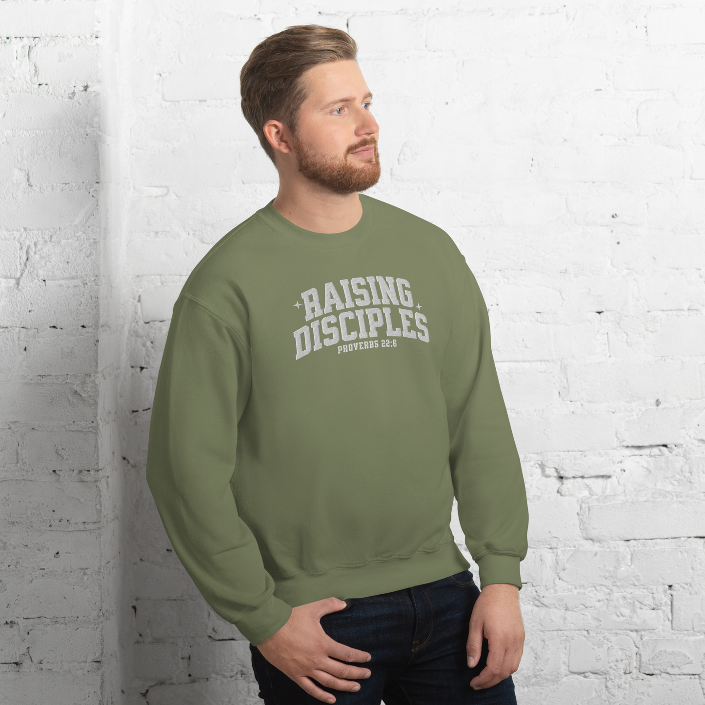 Raising Disciples Proverbs 22:6 Embroidered Sweatshirt