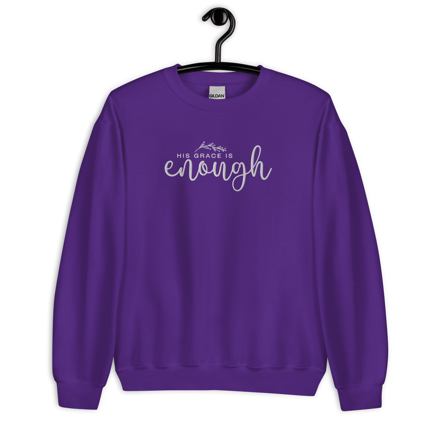 His Grace is Enough Embroidered Women's Sweatshirt