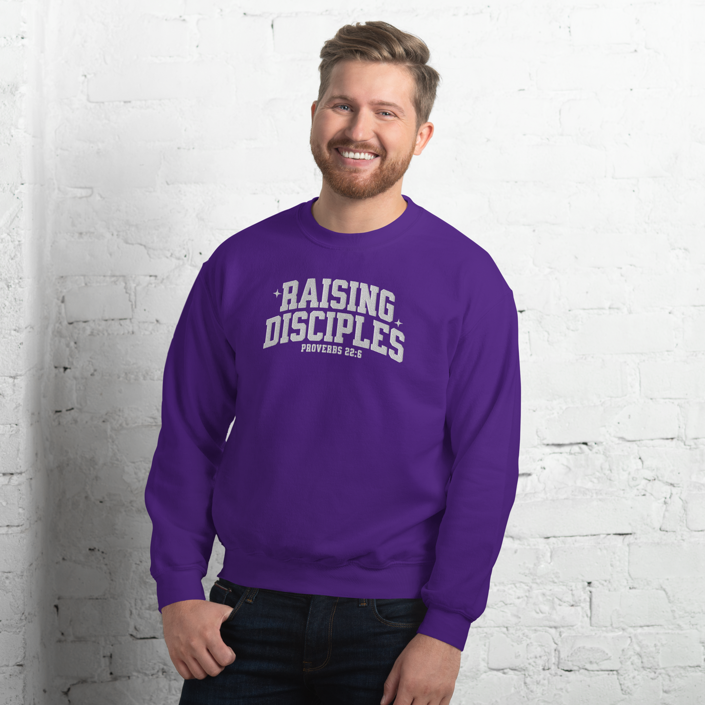 Raising Disciples Proverbs 22:6 Embroidered Sweatshirt