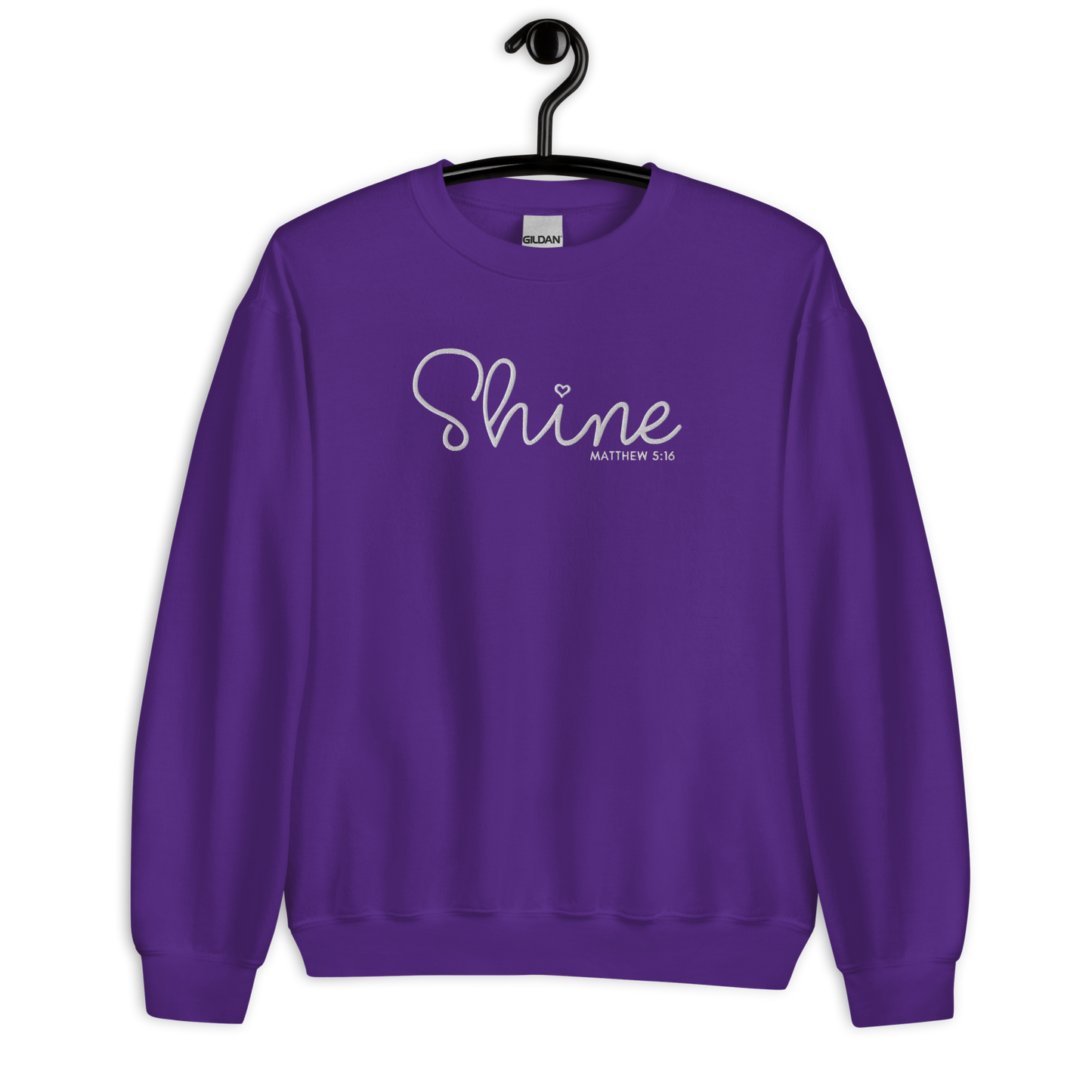 Shine Matthew 5:16 Embroidered Sweatshirt