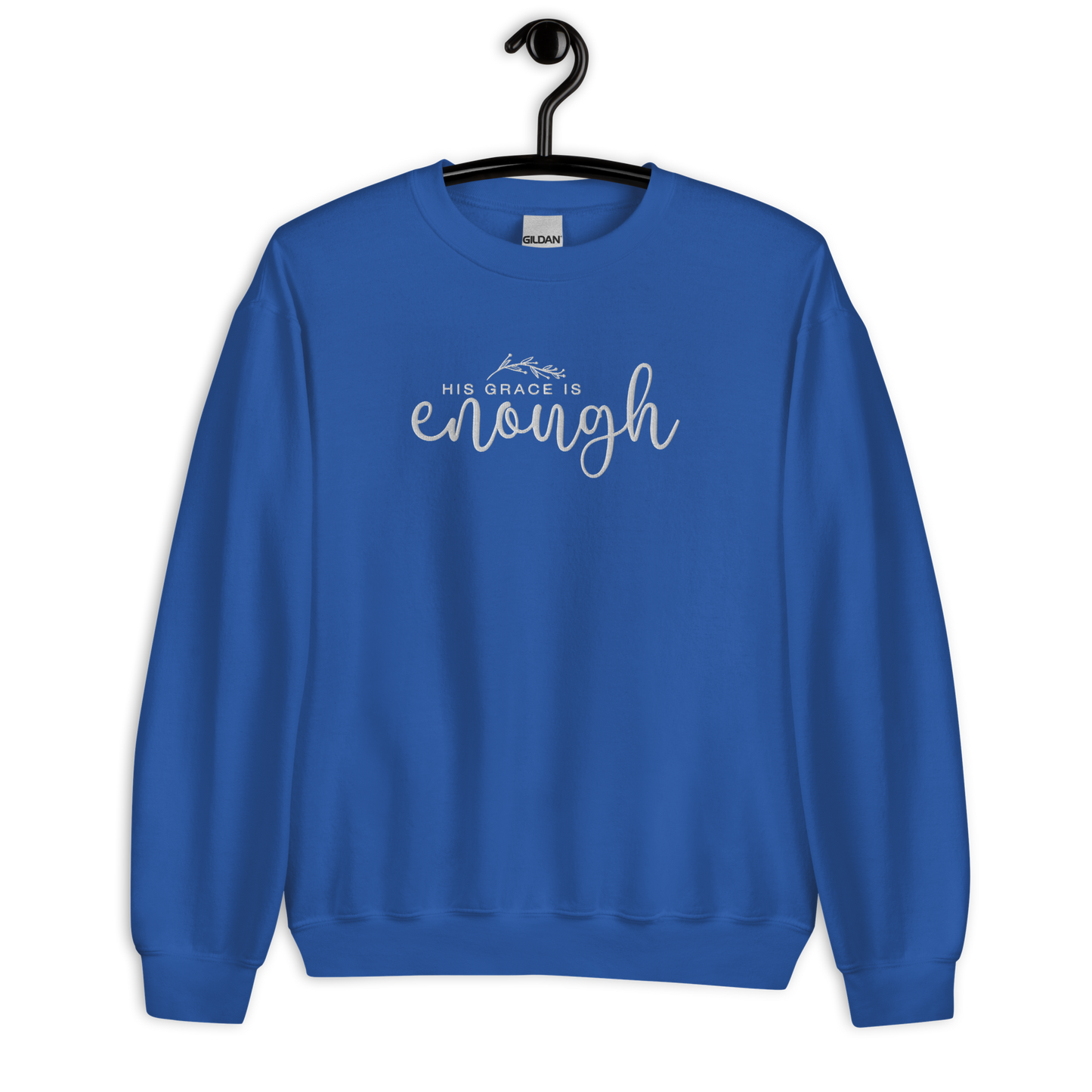 His Grace is Enough Embroidered Women's Sweatshirt