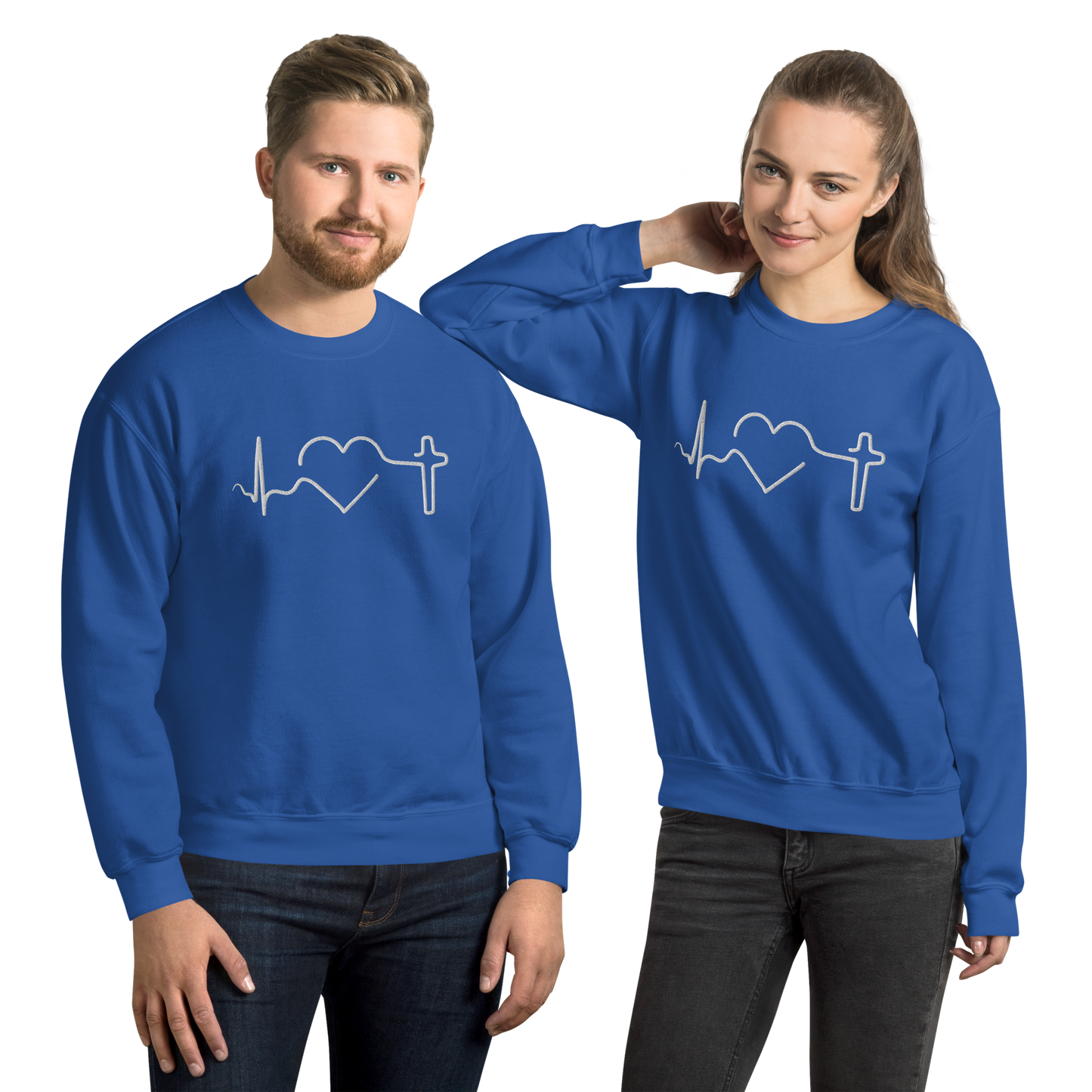 Heartbeat of Faith Embroidered Sweatshirt