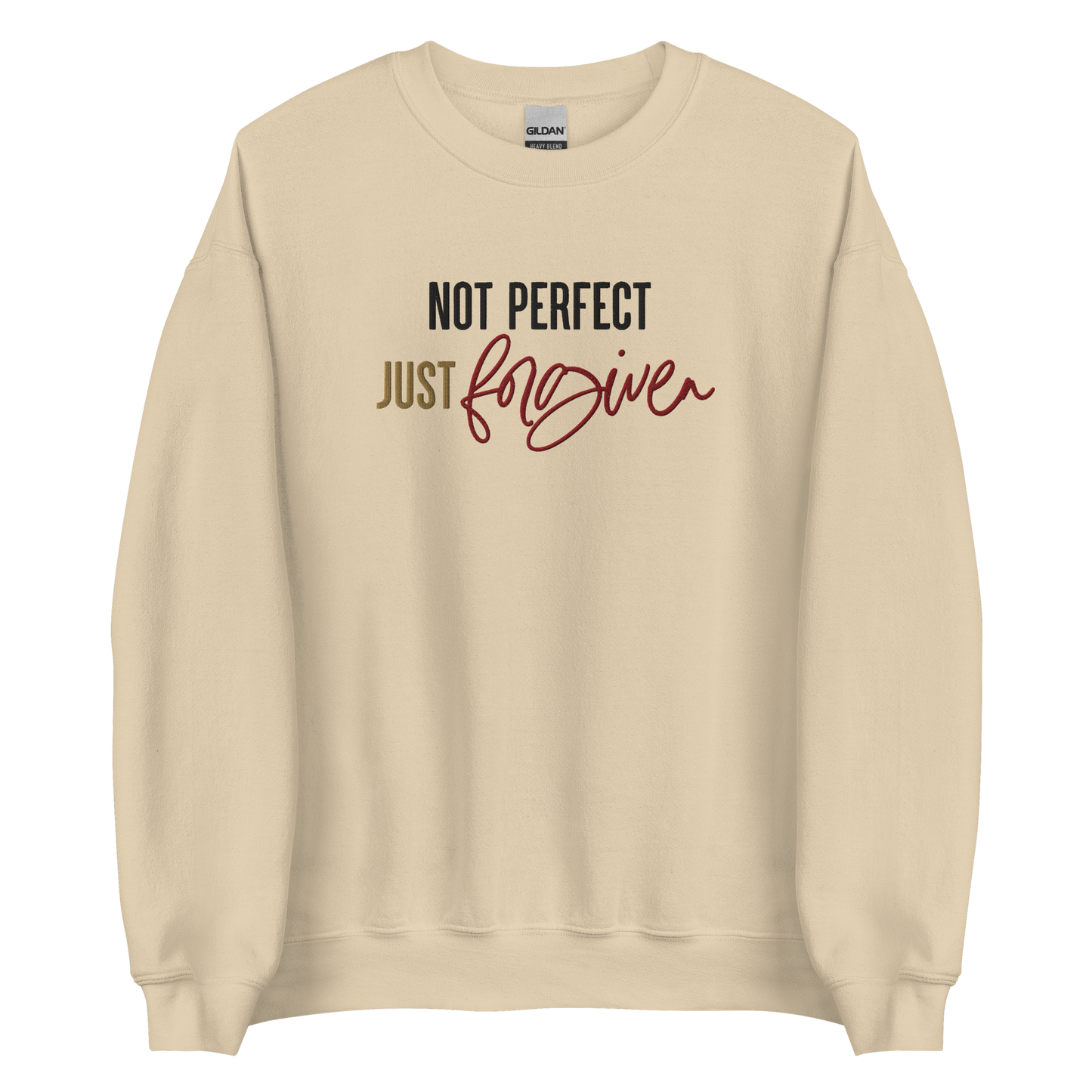 Not Perfect just Forgiven Embroidered Sweatshirt