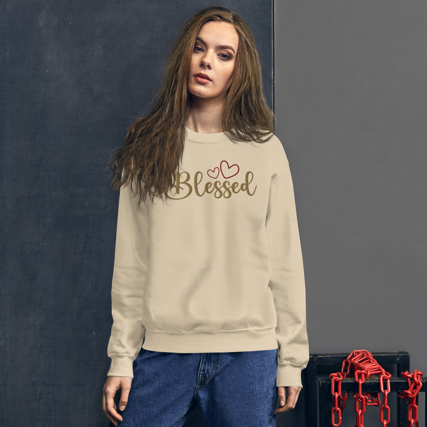 Blessed Embroidered Sweatshirt