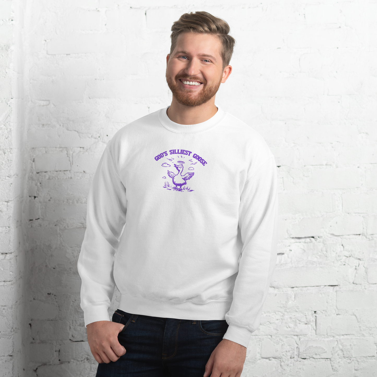 God's Silliest Goose Embroidered Sweatshirt