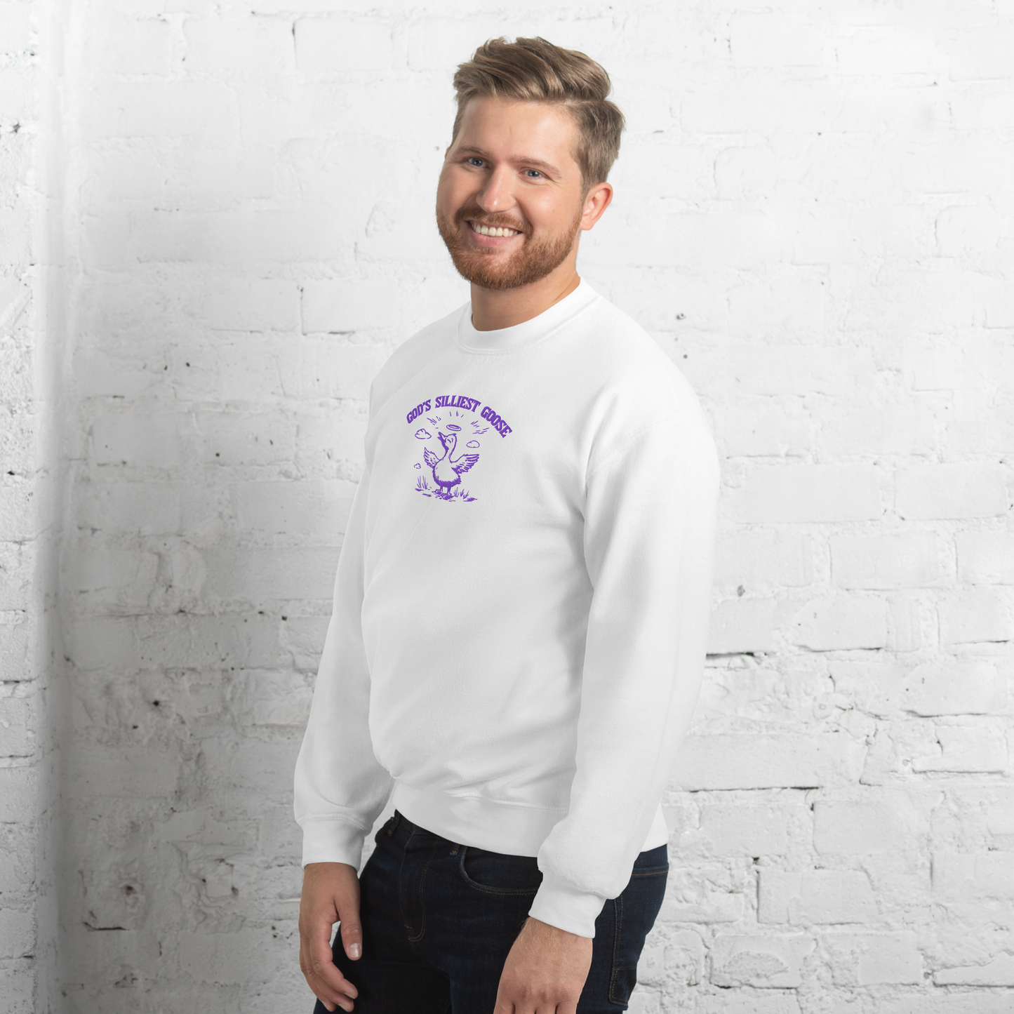 God's Silliest Goose Embroidered Sweatshirt