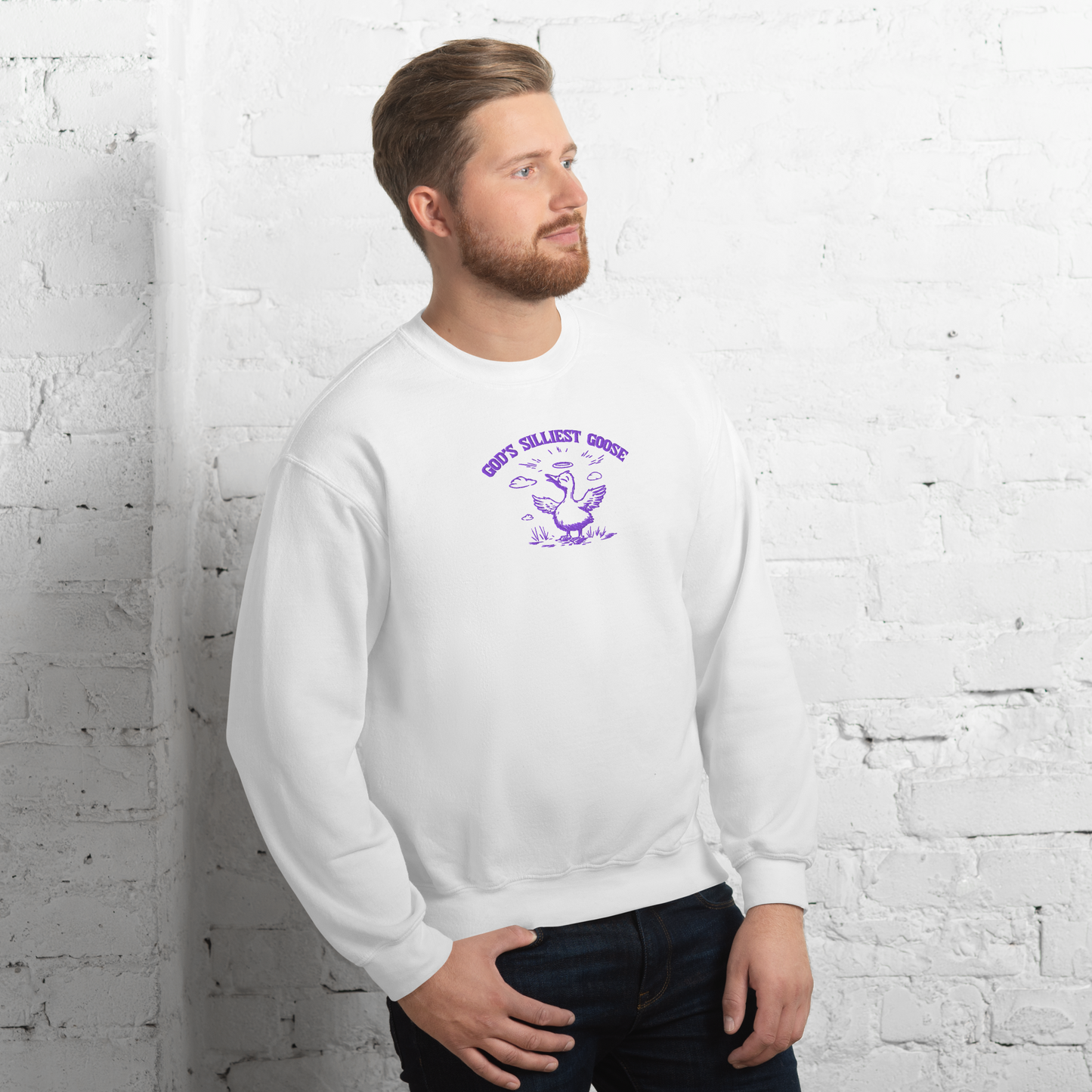 God's Silliest Goose Embroidered Sweatshirt