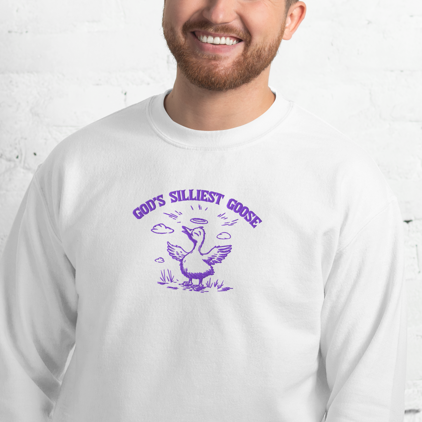 God's Silliest Goose Embroidered Sweatshirt