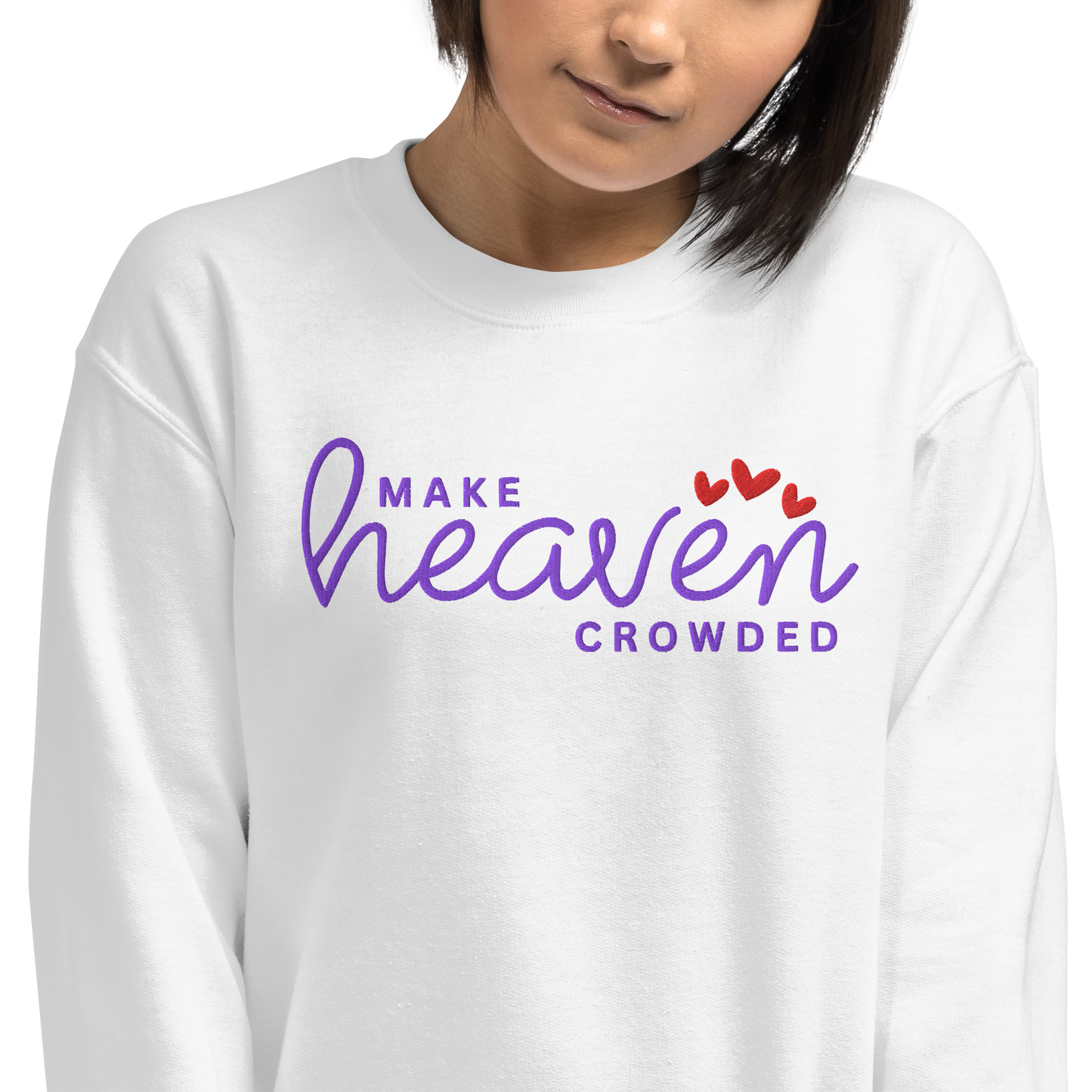 Make Heaven Crowded Embroidered Sweatshirt