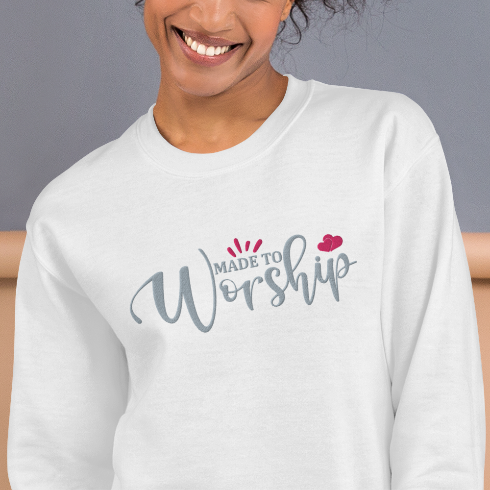 Made to Worship Embroidered Sweatshirt